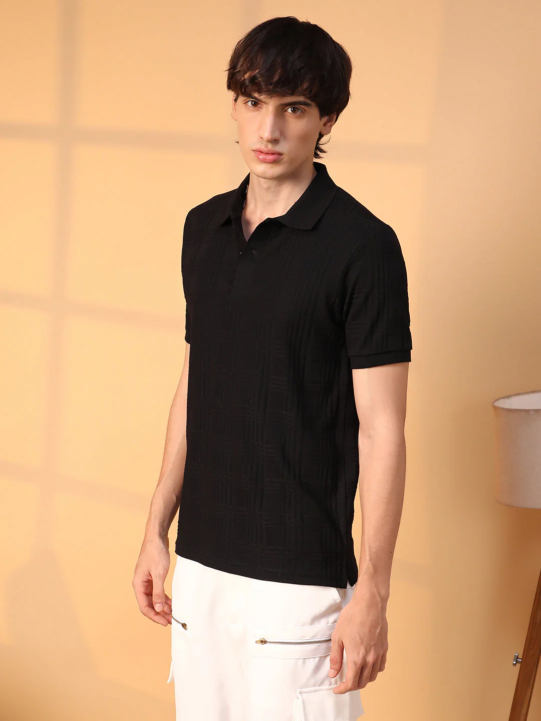 Intertwine-Textured Polo T-Shirt - Image 4