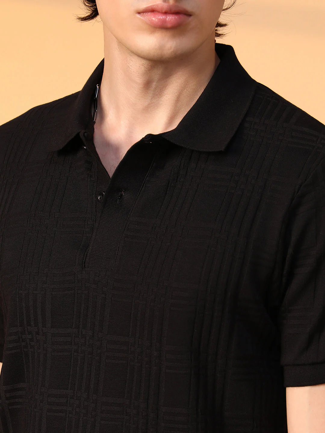 Intertwine-Textured Polo T-Shirt - Image 8