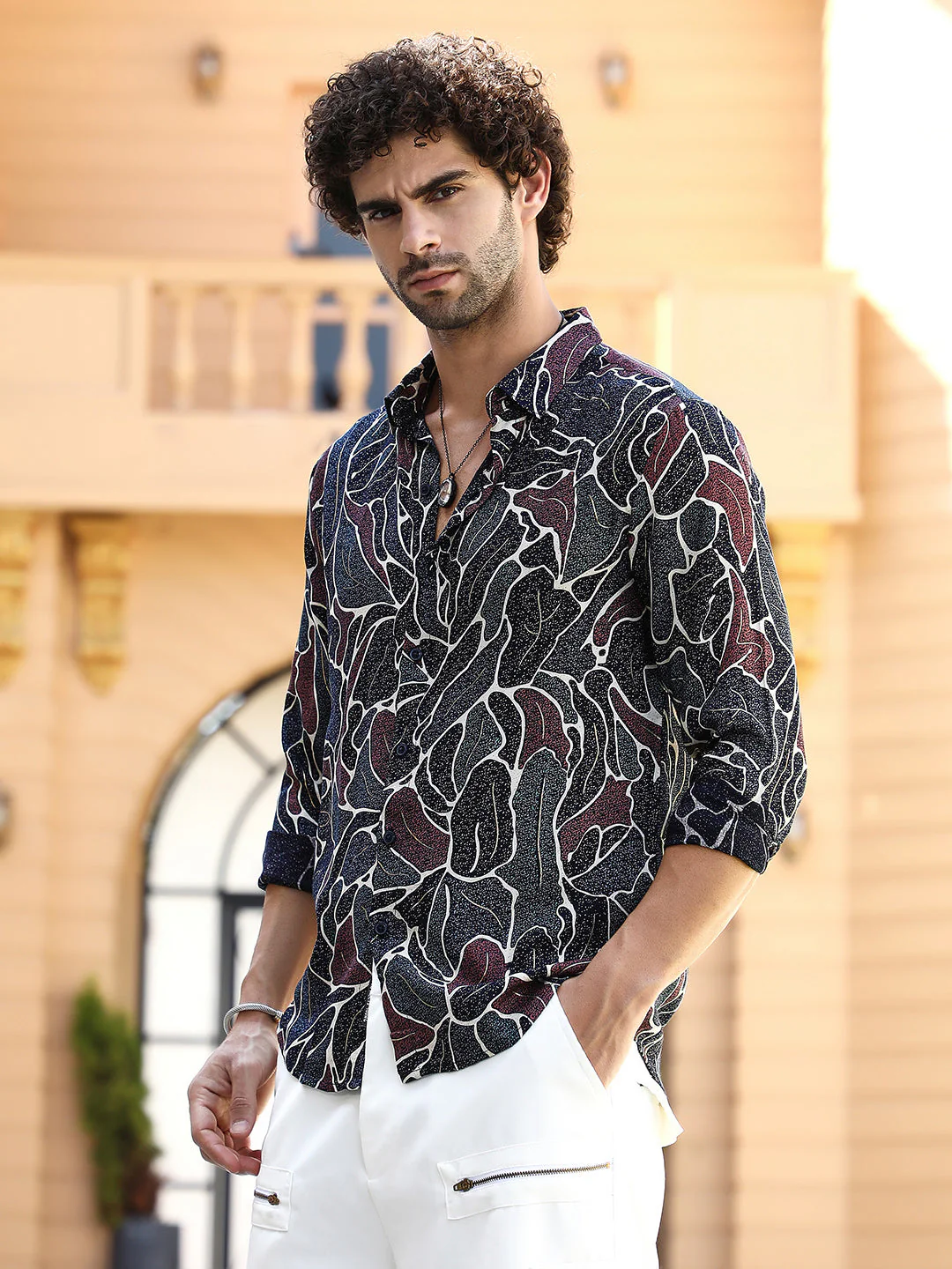Speckled-Foliage Regular Shirt - Image 3