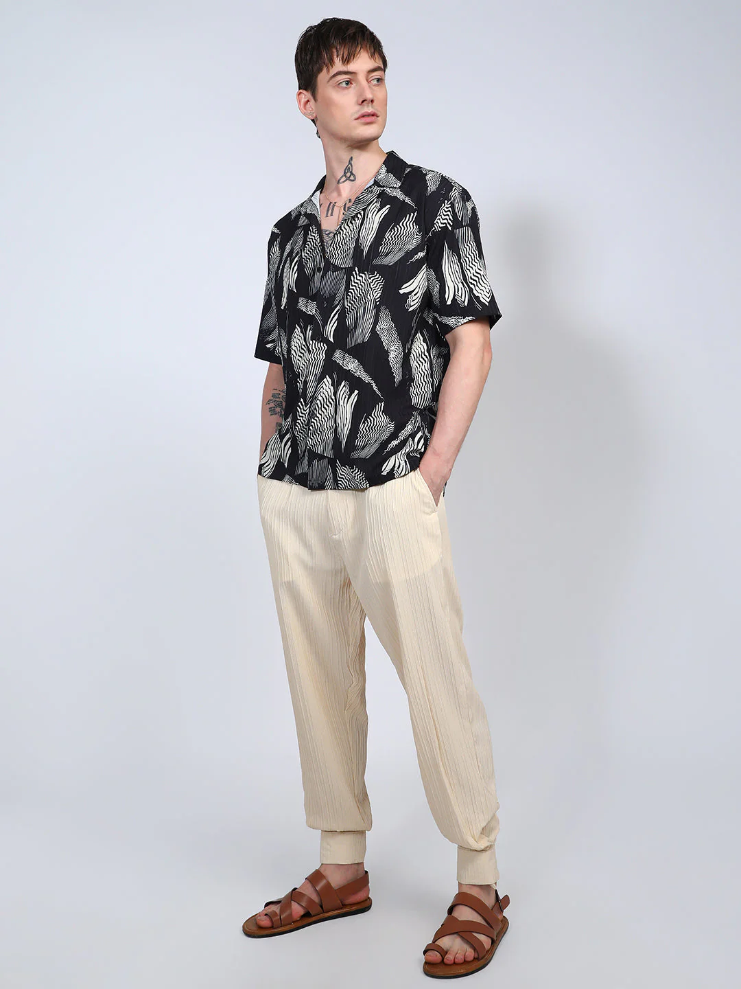 Oversized Foliage Lined Shirt - Image 5