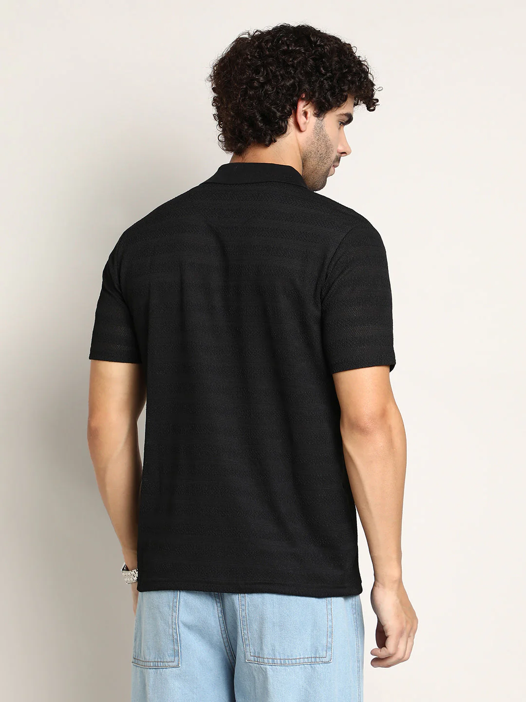Panel-Tactile Cuban Polo T-Shirt - Image 4