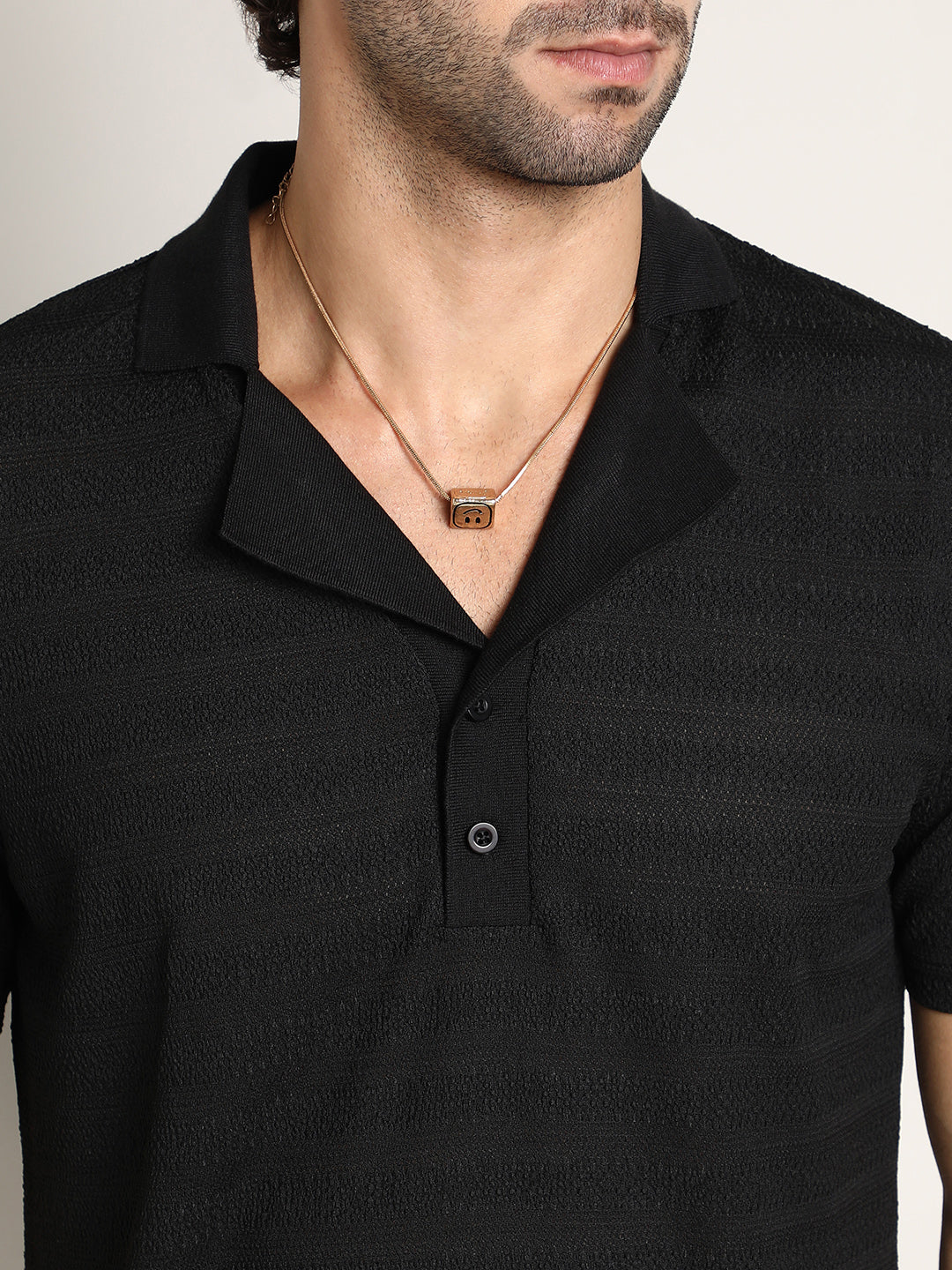 Panel-Tactile Cuban Polo T-Shirt - Image 7