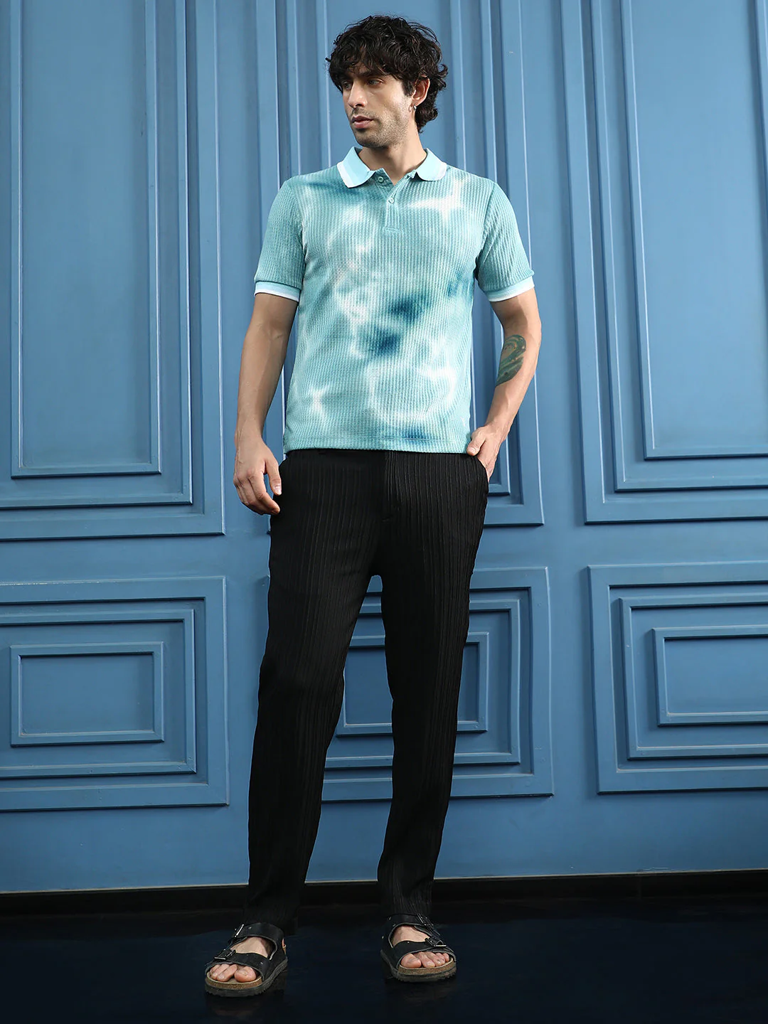 Pin-Tactile Chino Trousers - Image 5