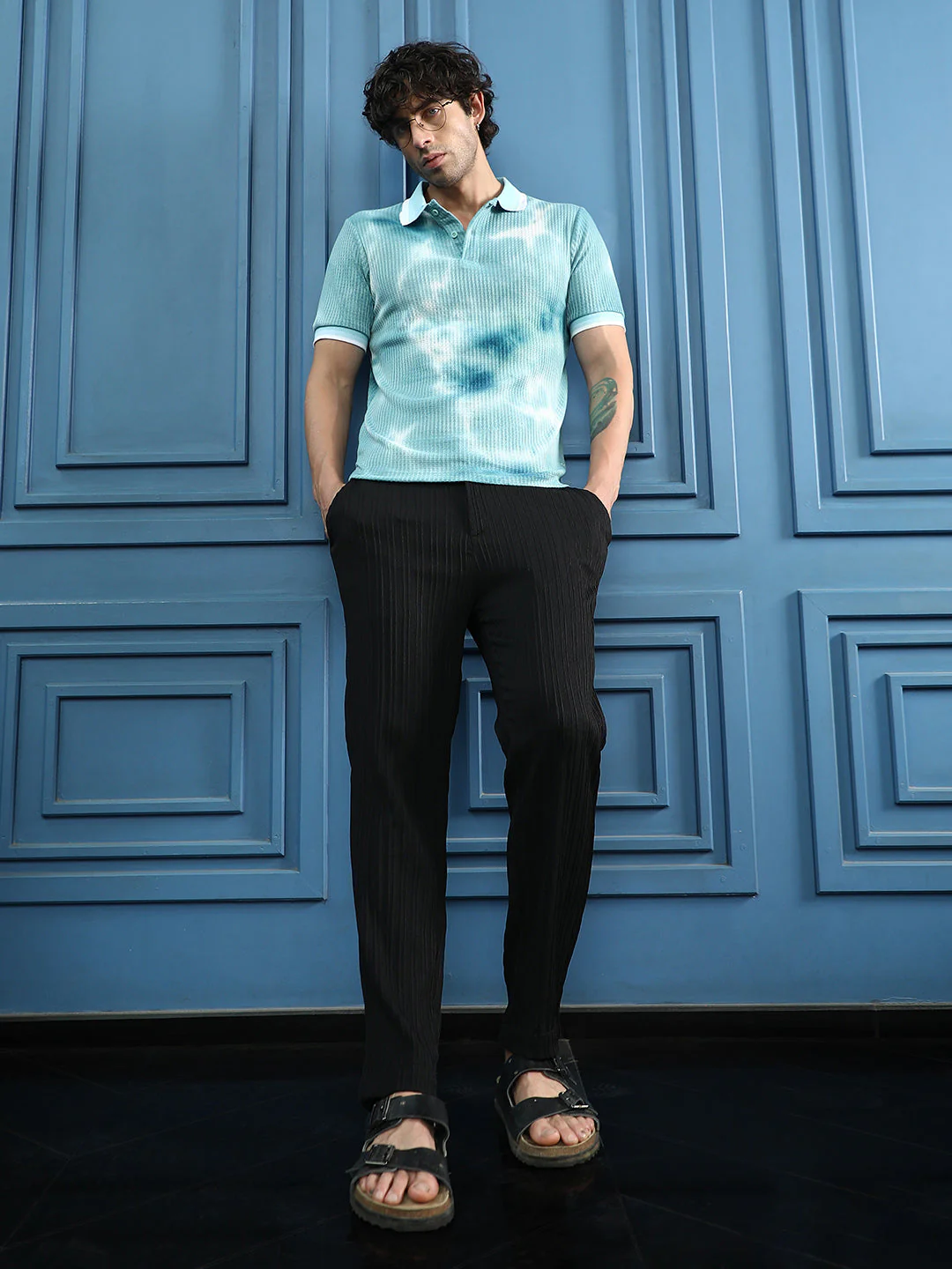 Pin-Tactile Chino Trousers - Image 6