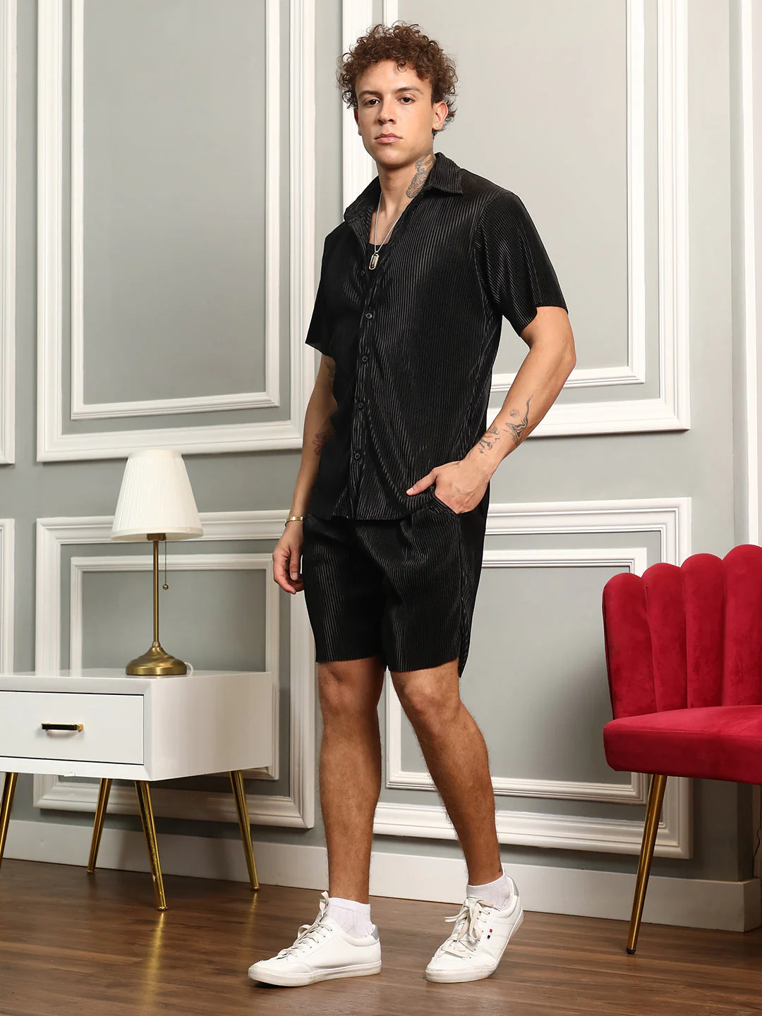 Pleat-Creased Co-Ord Set - Image 3