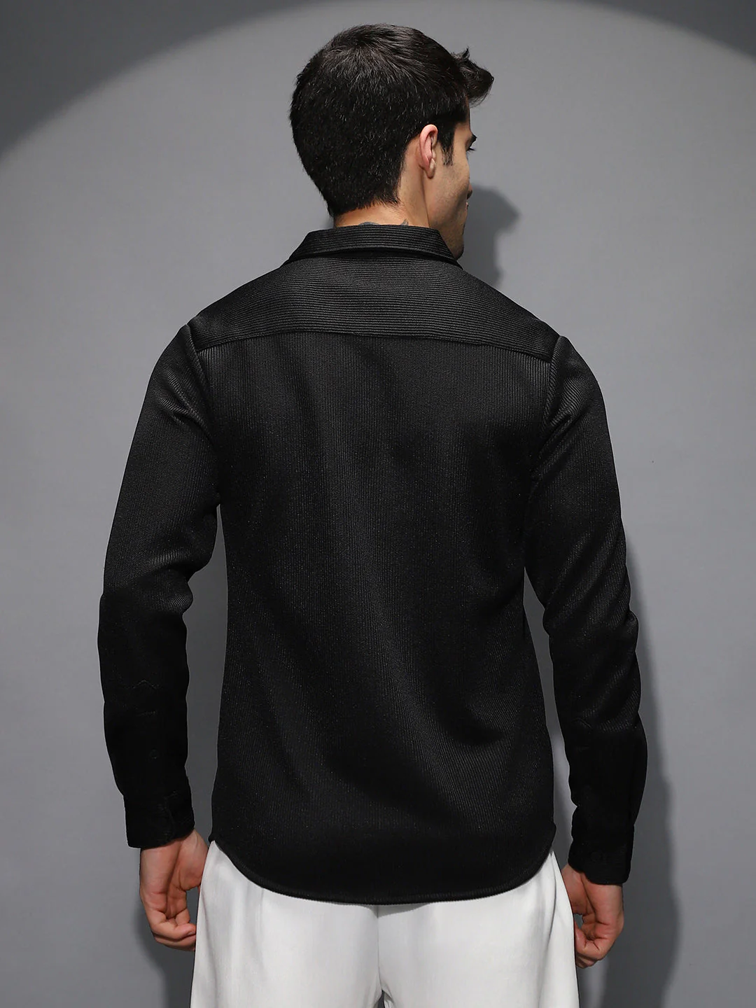 Ribbed-Knit Utility Shirt - Image 4