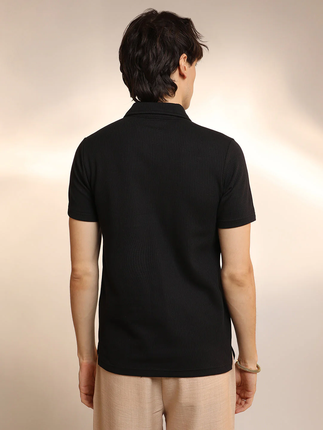 Ribbed Polo T-Shirt - Image 4