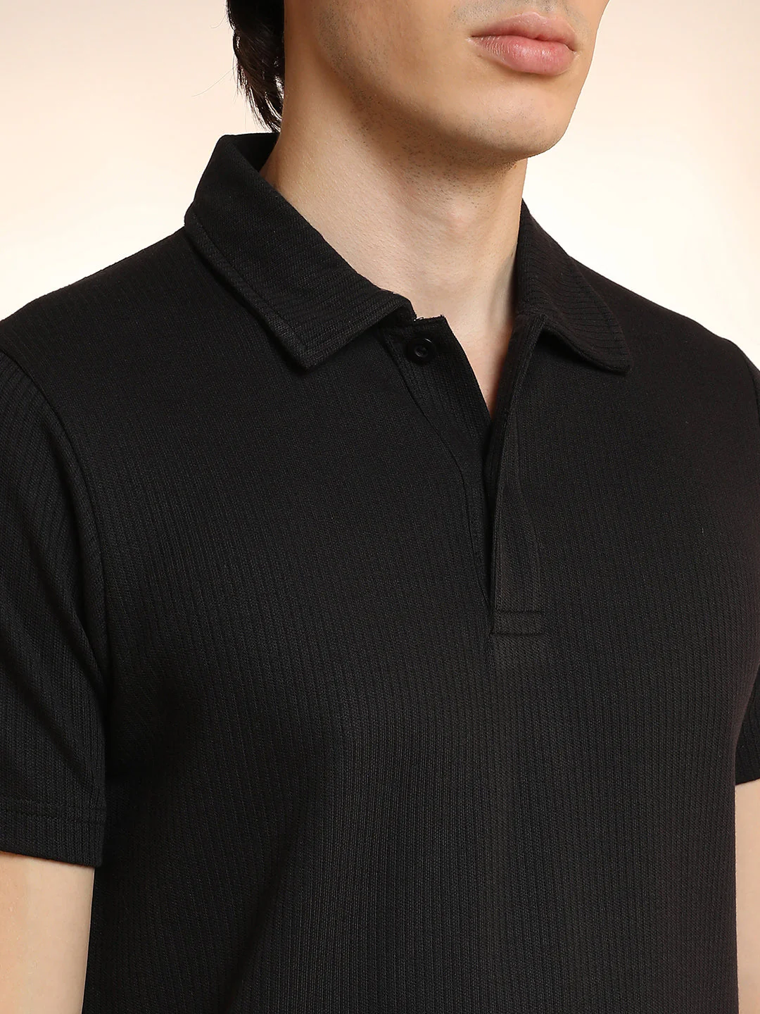 Ribbed Polo T-Shirt - Image 7