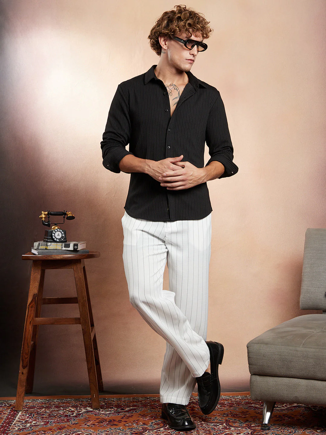 Rope-Striped Tactile Shirt - Image 6