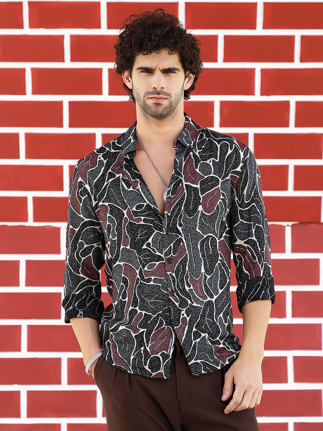 Speckled-Foliage Regular Shirt - Image 2