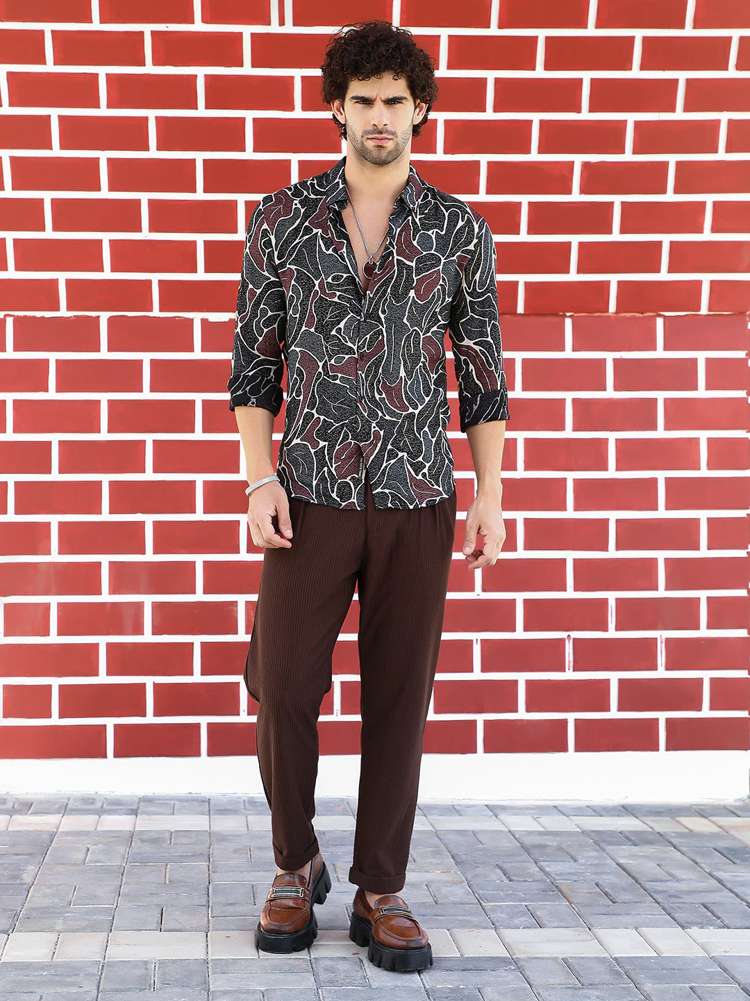 Speckled-Foliage Regular Shirt - Image 5