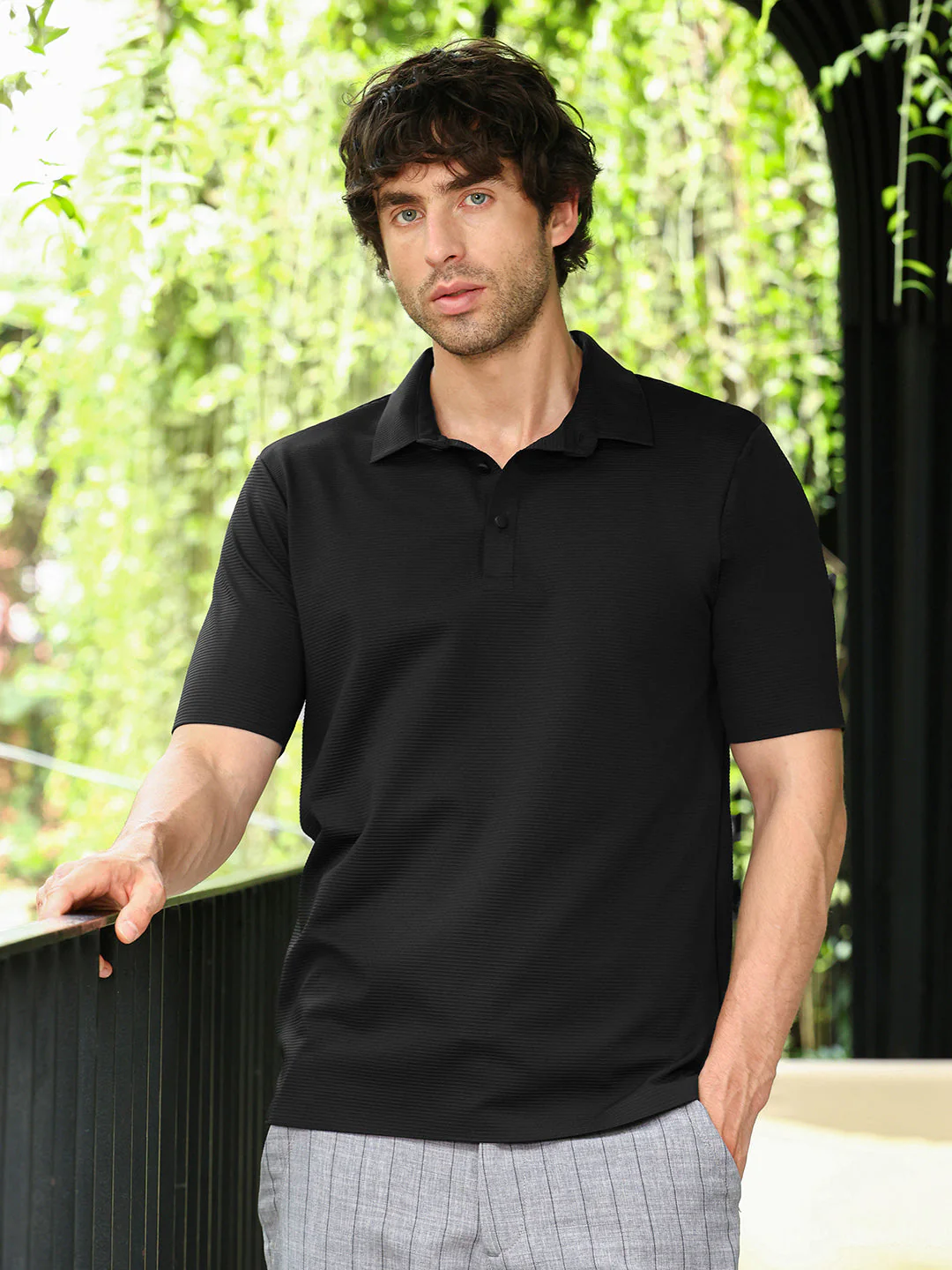 Seamless Lined Polo T-Shirt - Image 2