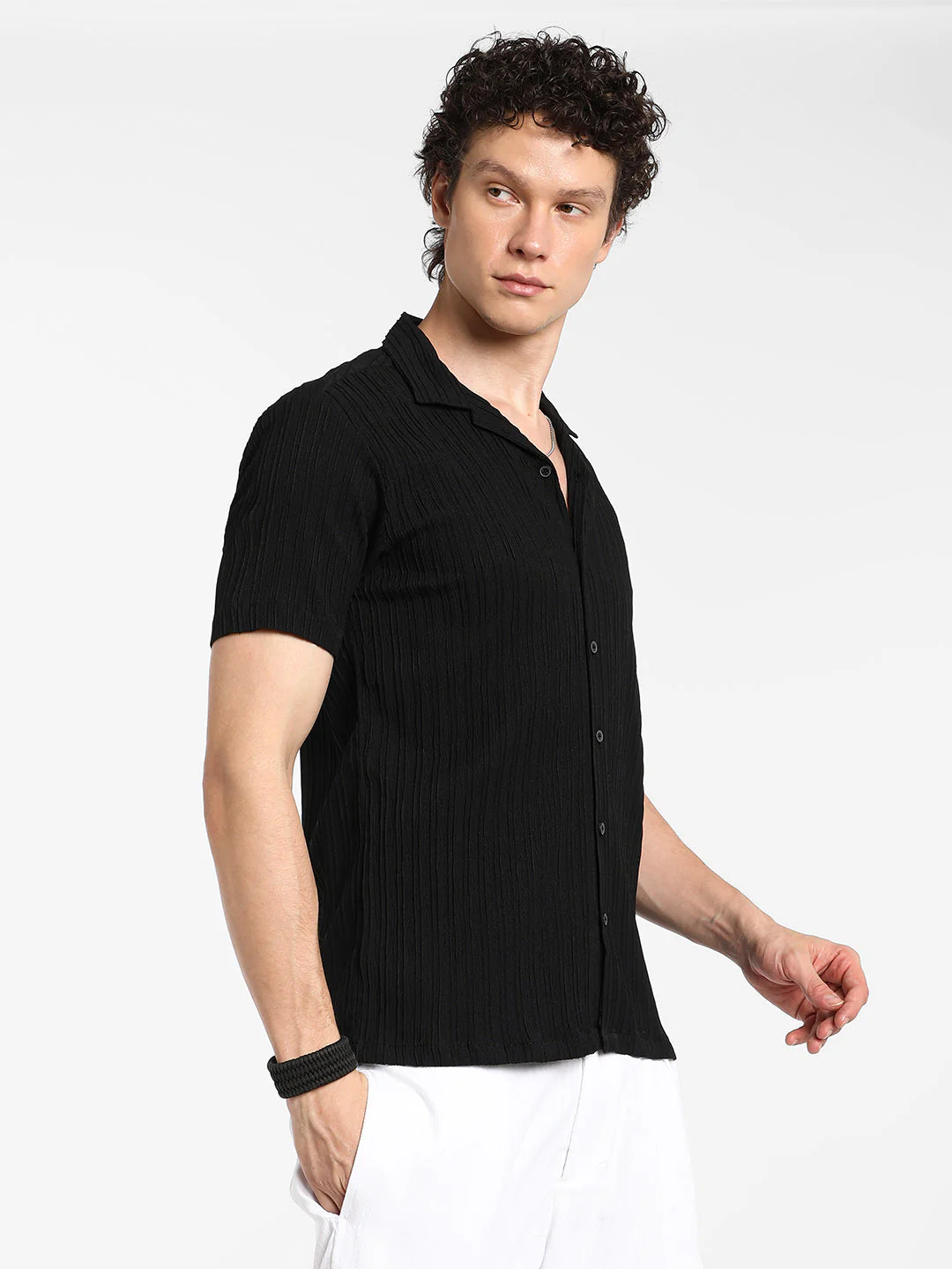 Self-Design Striped Shirt - Image 3