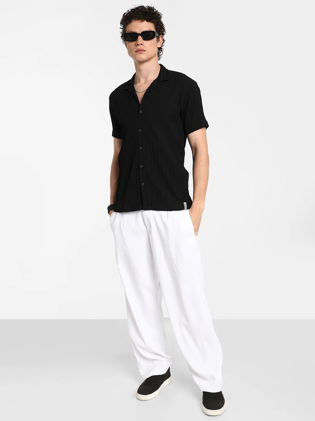 Self-Design Striped Shirt - Image 6