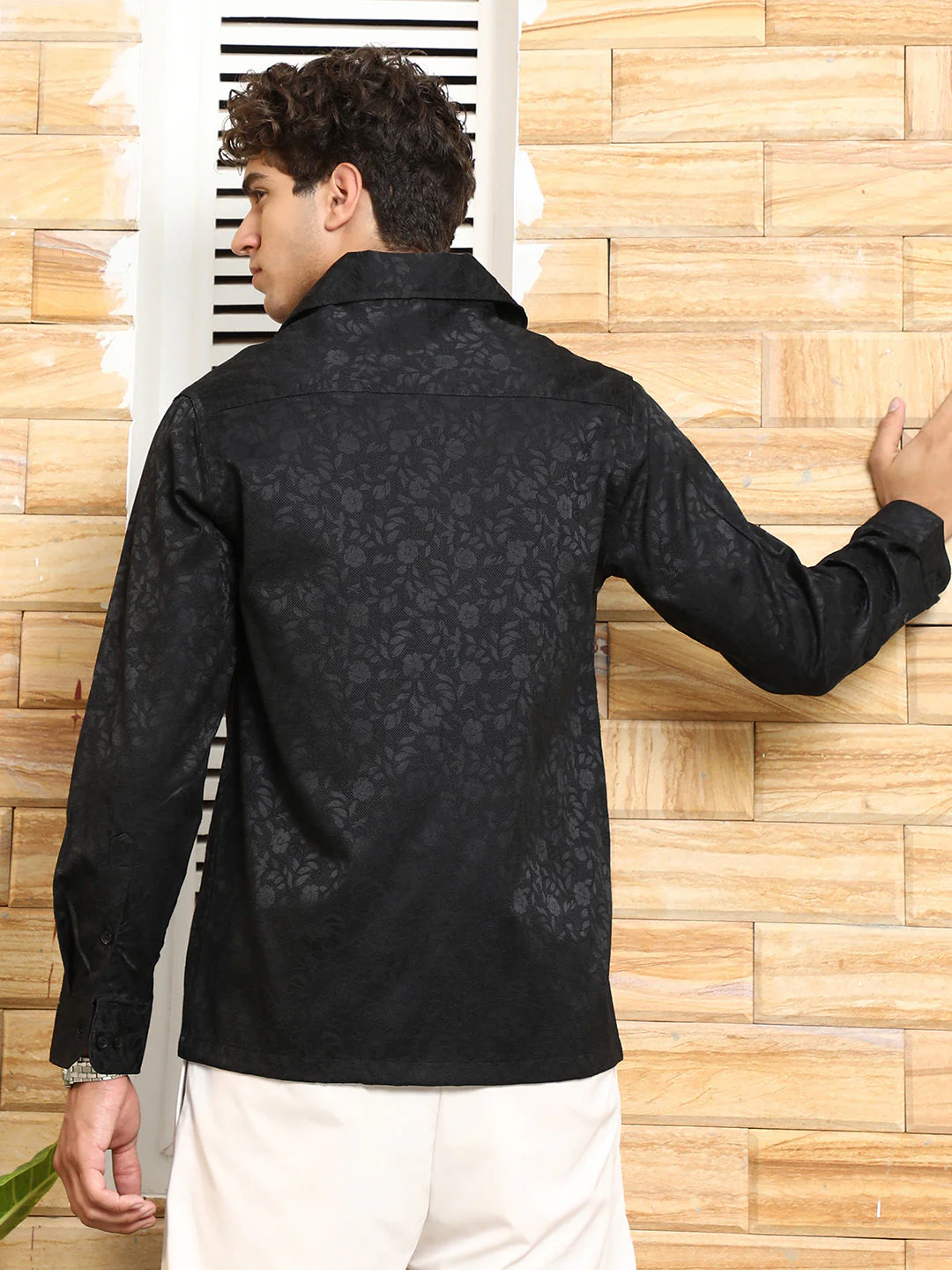 Self-Flora Jacquard Shirt - Image 4
