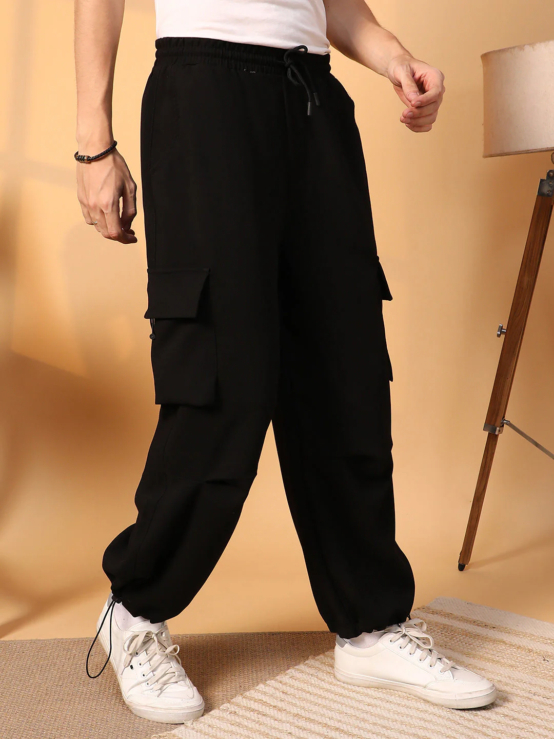 Solid Cargo Parachute Trousers - Image 3