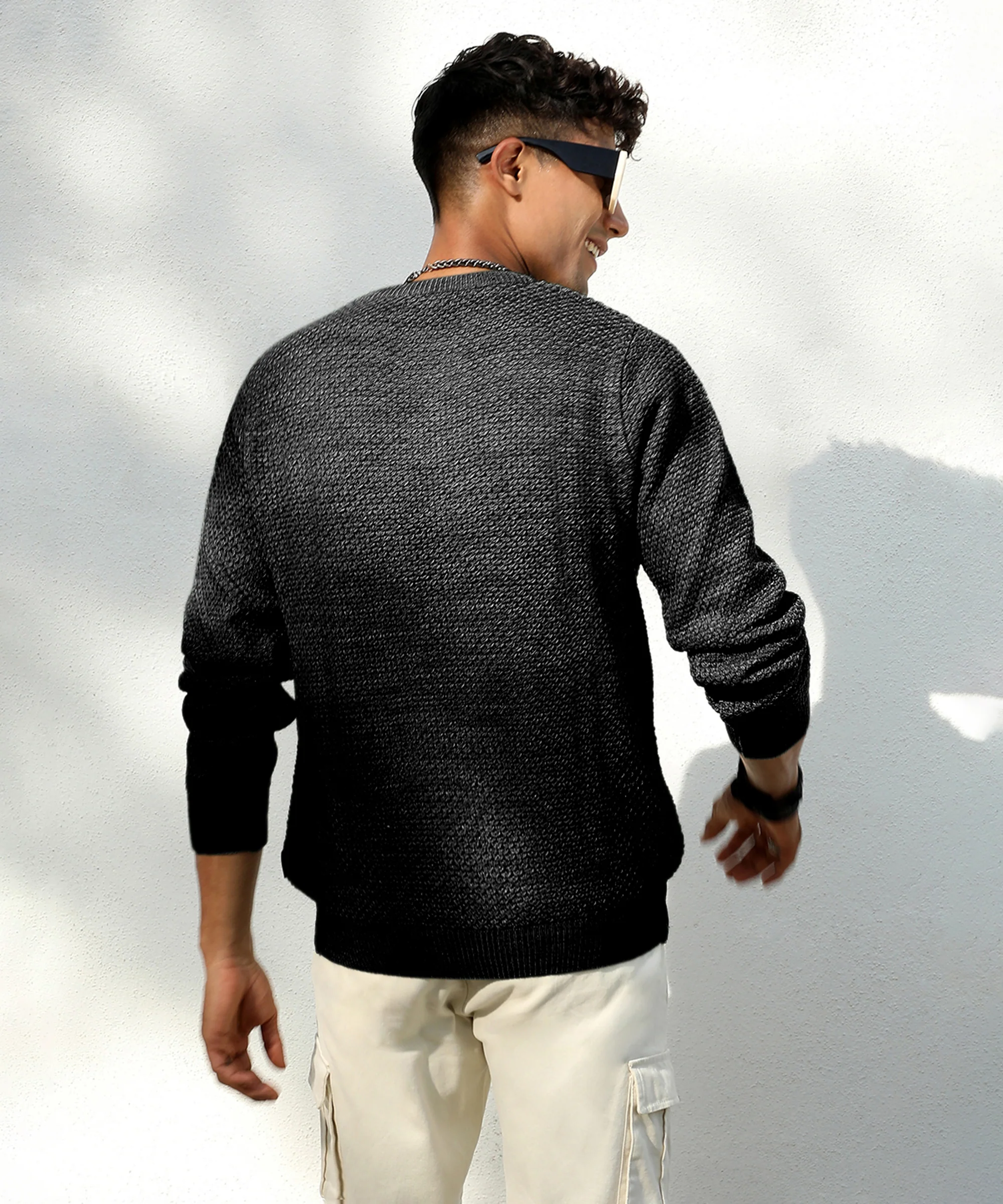 Solid Knitted Pullover Sweater - Image 14