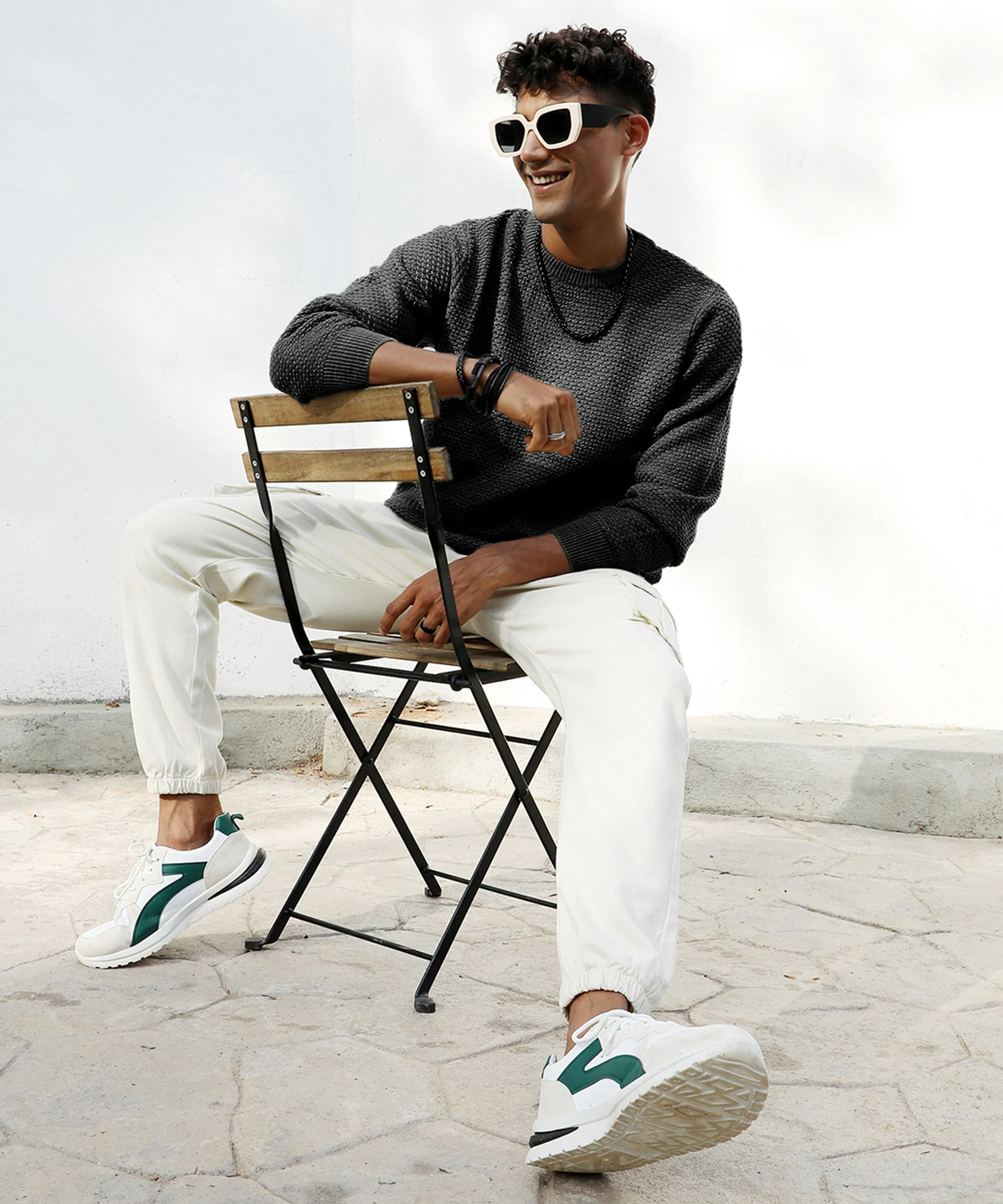 Solid Knitted Pullover Sweater - Image 16