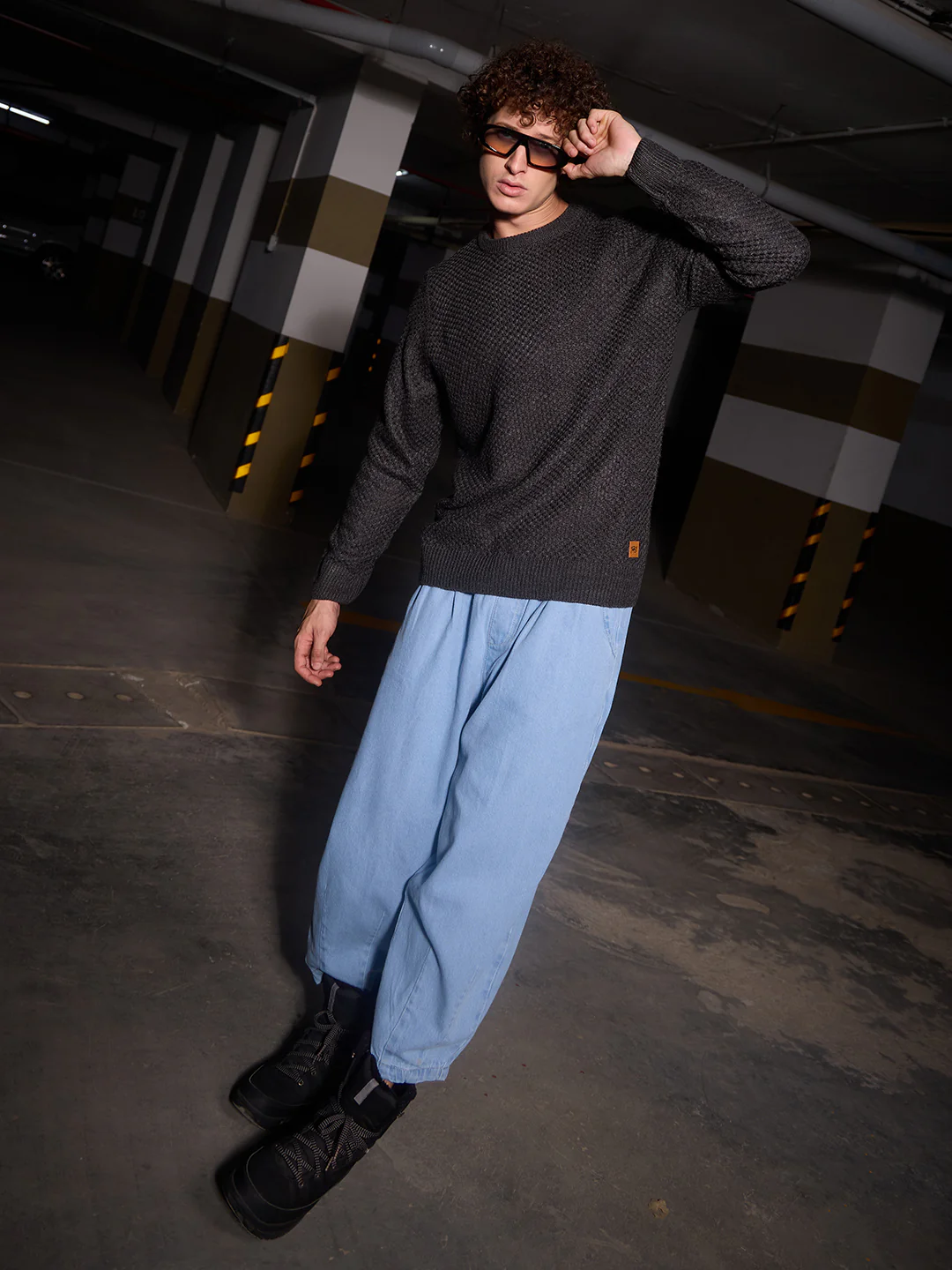 Solid Knitted Pullover Sweater - Image 5