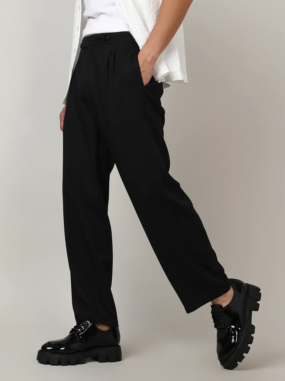 Lightweight - Solid Tailored Trousers - Image 3