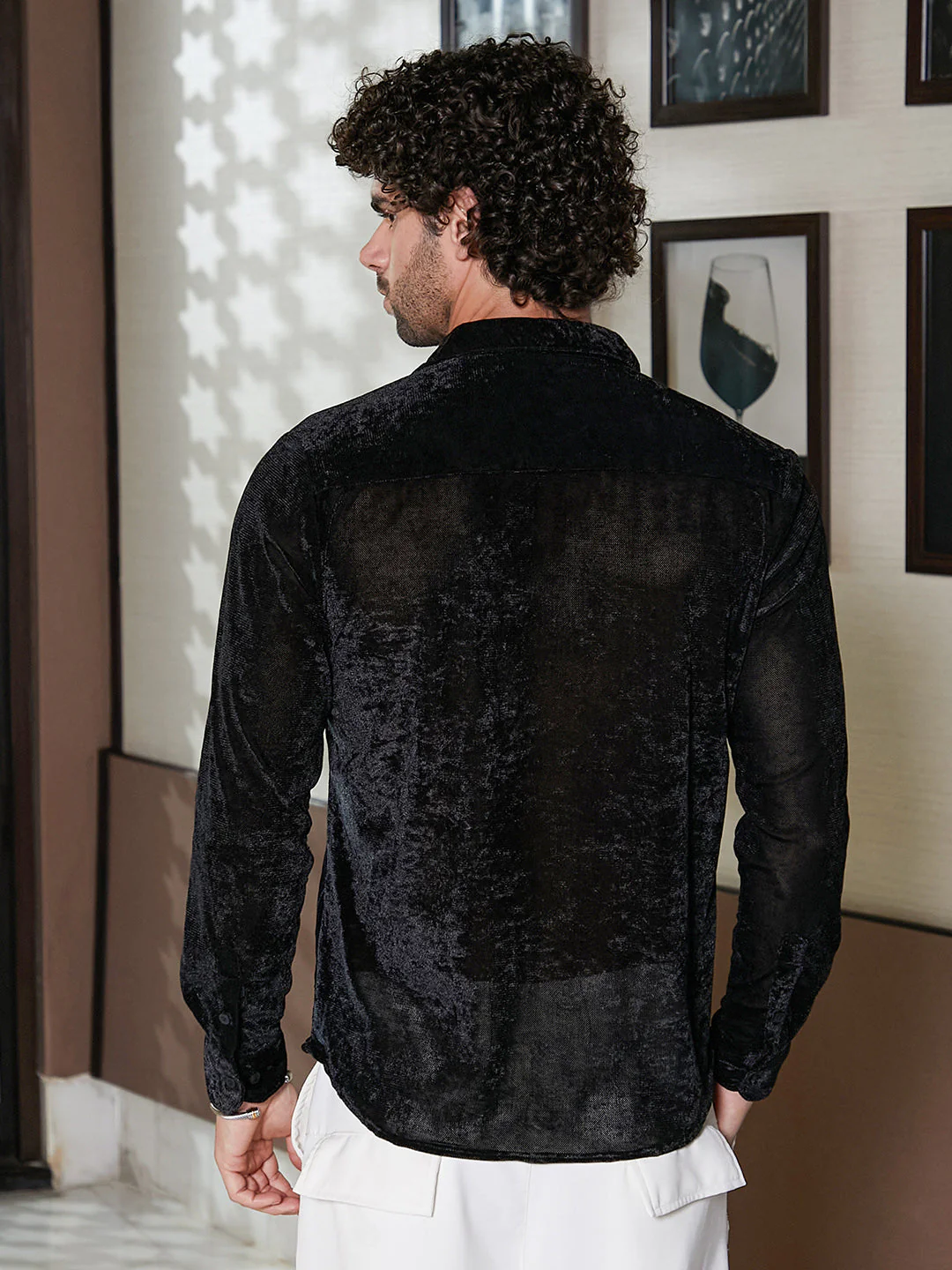 Solid Velvet Shirt - Image 4