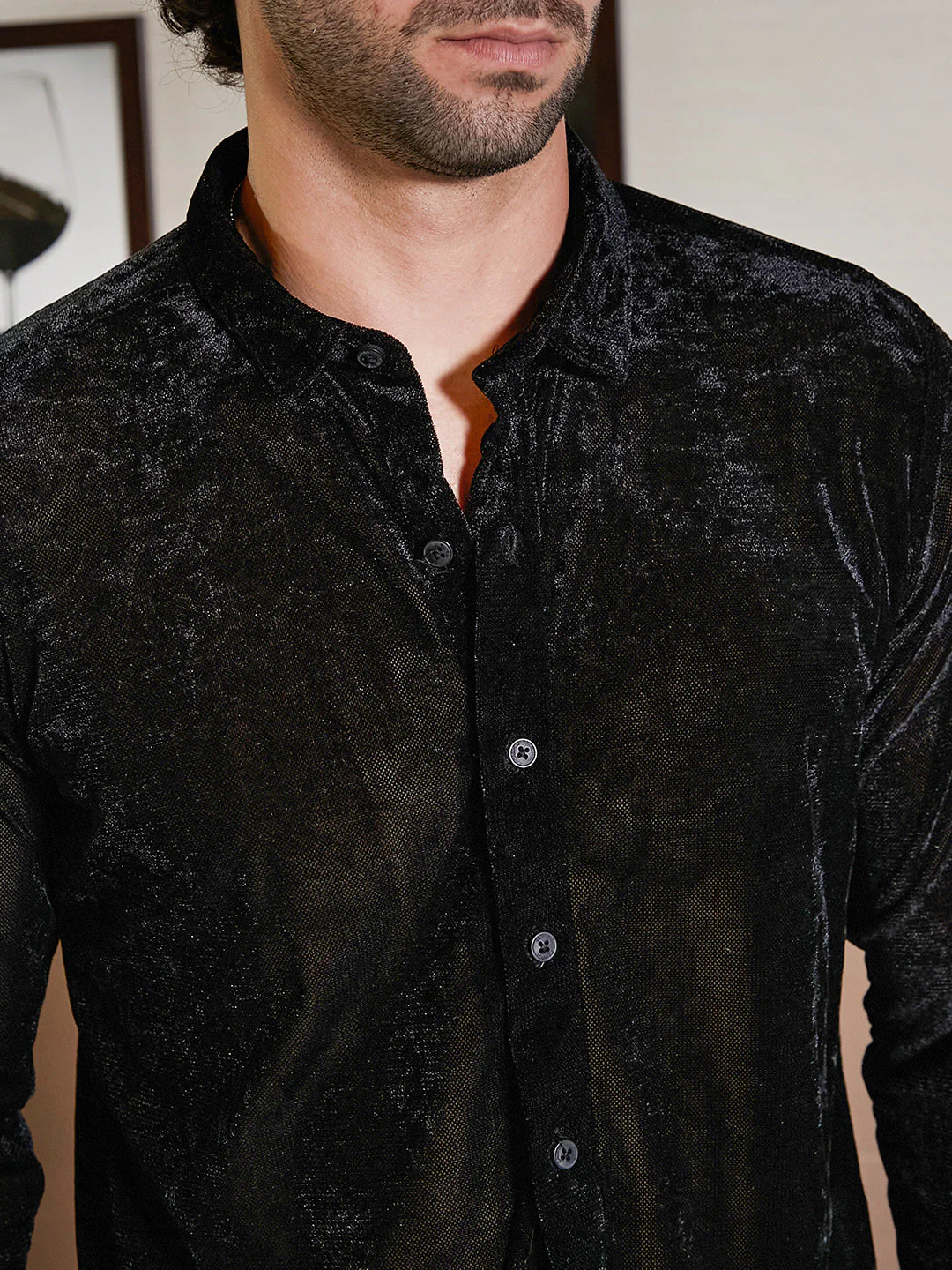 Solid Velvet Shirt - Image 7