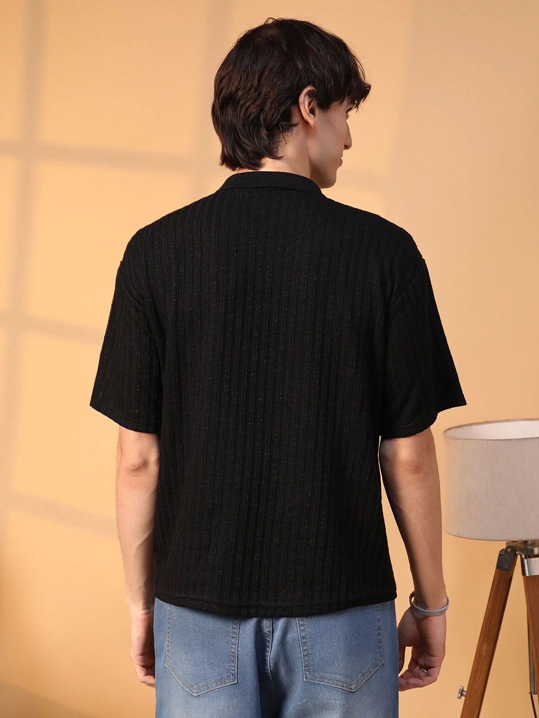 Striped Oversized Polo T-Shirt - Image 5