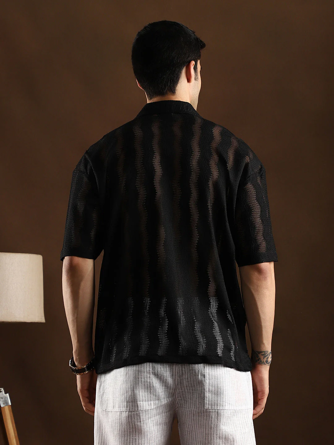 Swirl Open-Knit Resort Shirt - Image 4