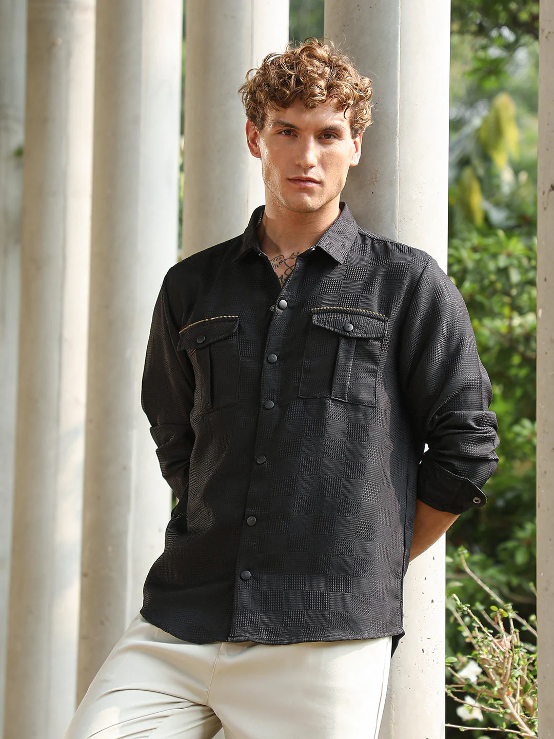 Tactile-Utility Relaxed Shirt - Image 2
