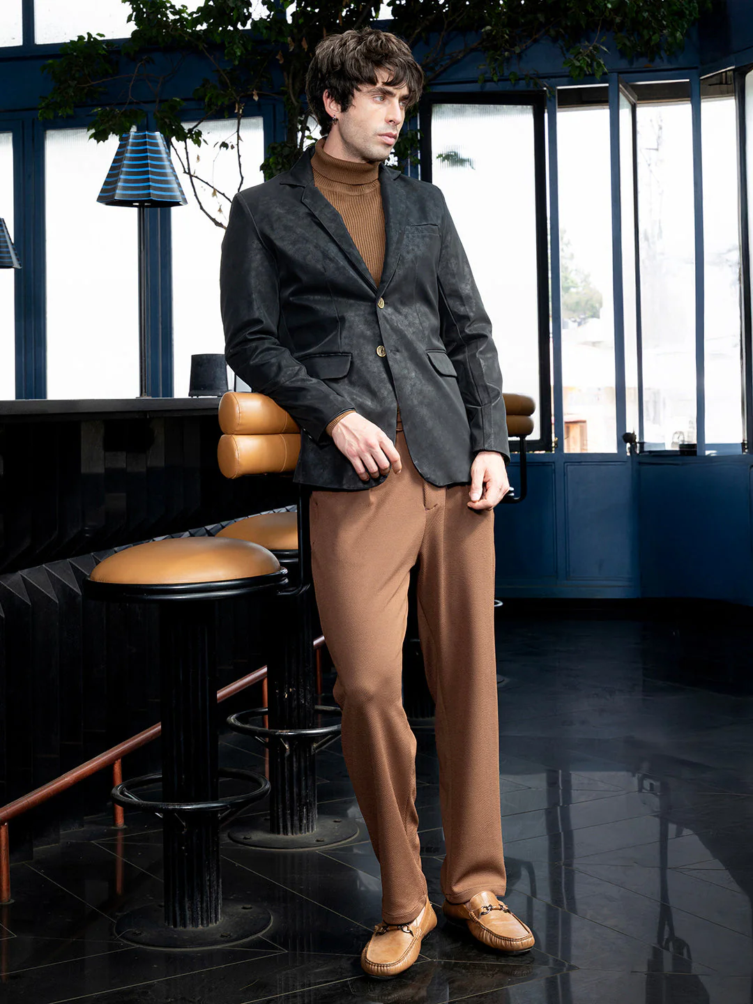 Tailored-Leather Blazer - Image 5