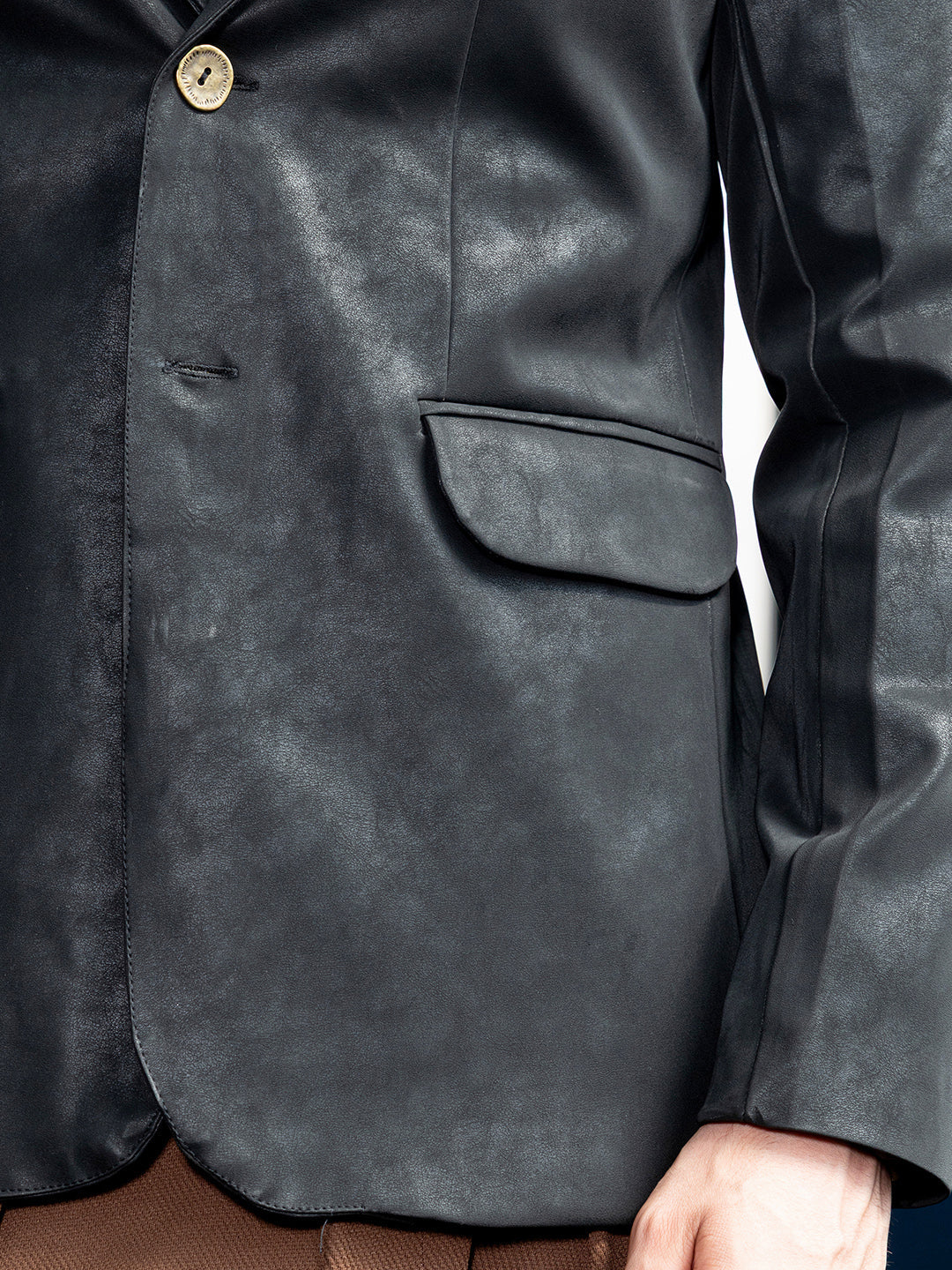 Tailored-Leather Blazer - Image 8
