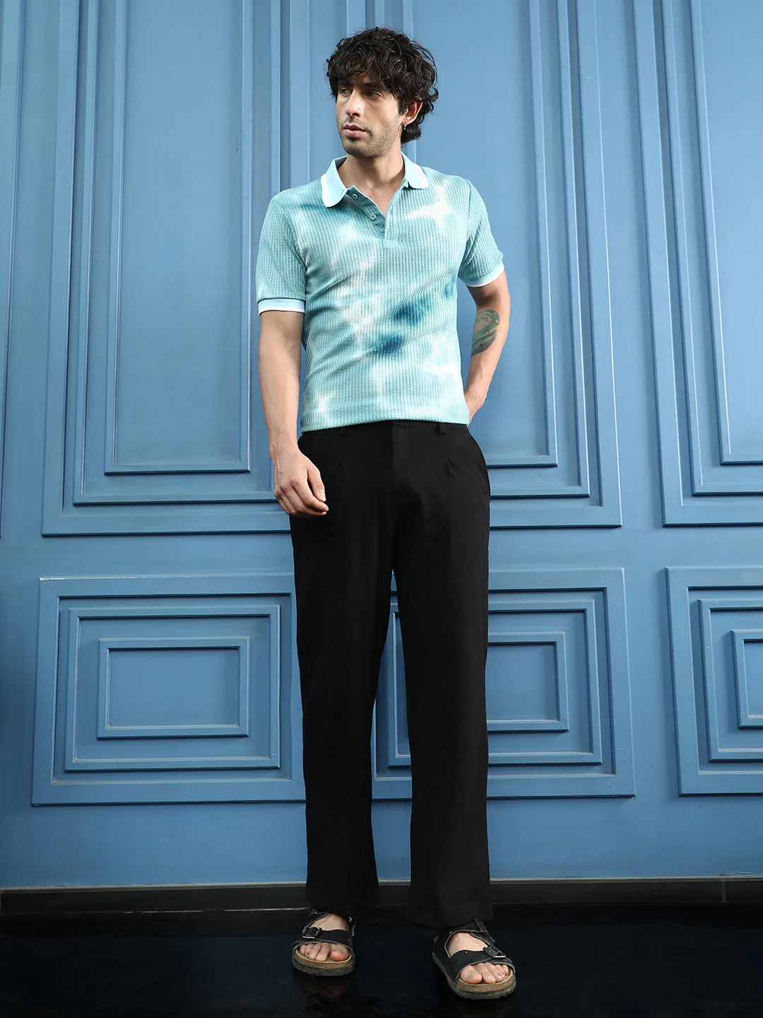Textured Straight-Fit Trousers - Image 5