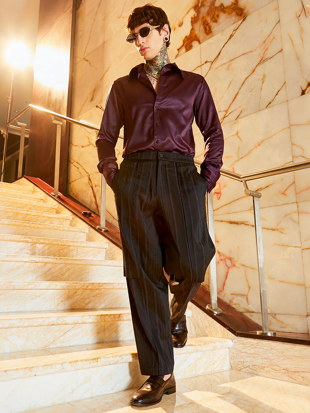 Lightweight - Unbalanced-Ridge Straight Trousers - Image 5