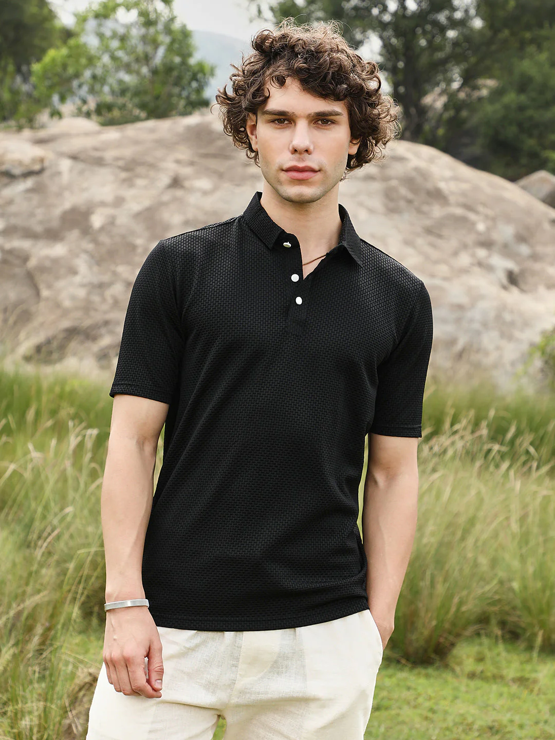 Warp-Tactile Polo T-Shirt - Image 2