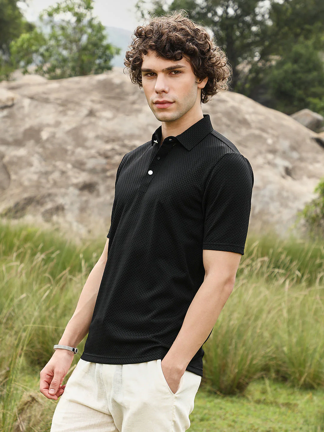 Warp-Tactile Polo T-Shirt - Image 3