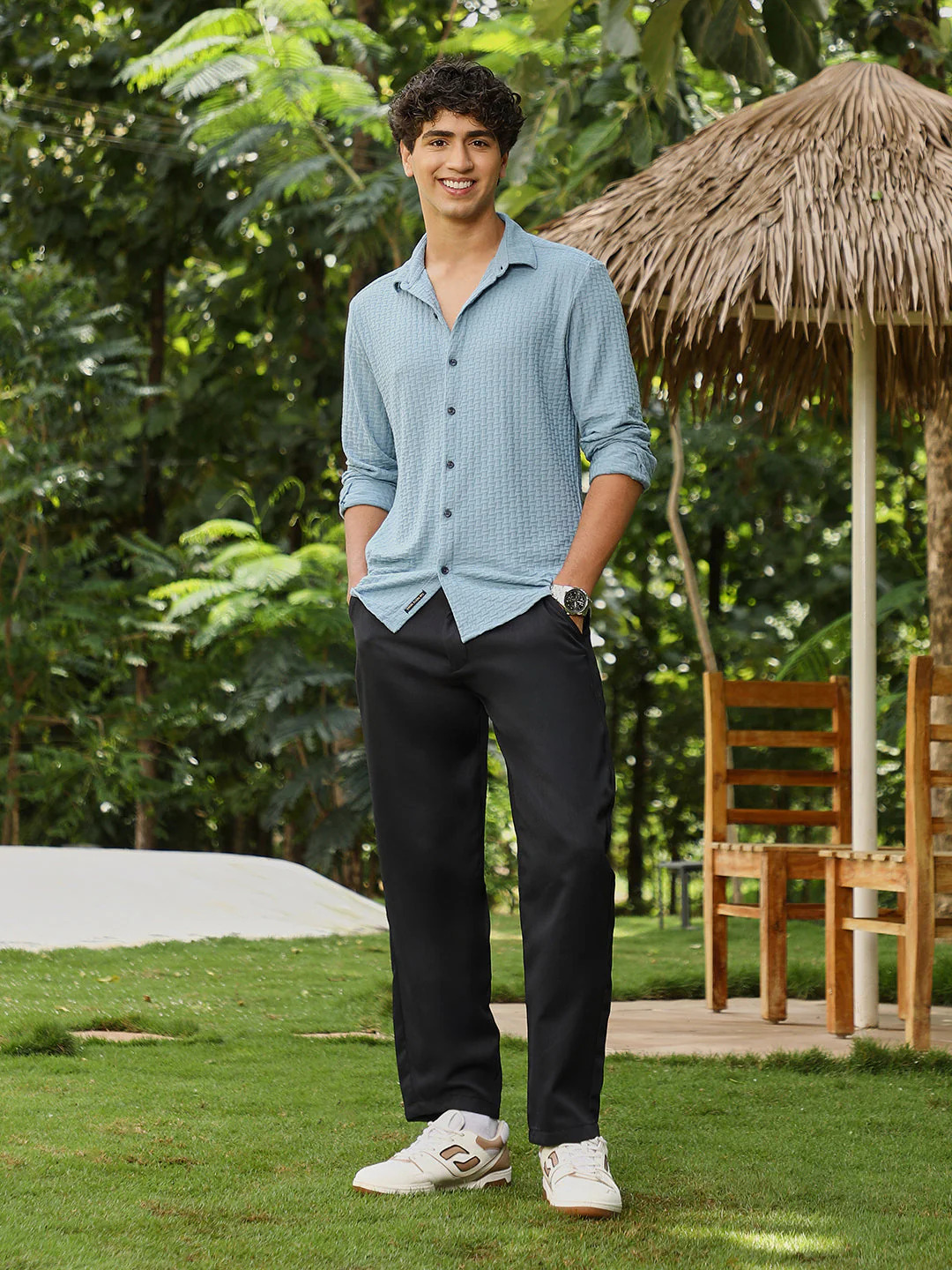 Basket-Knit Jacquard Shirt - Image 5