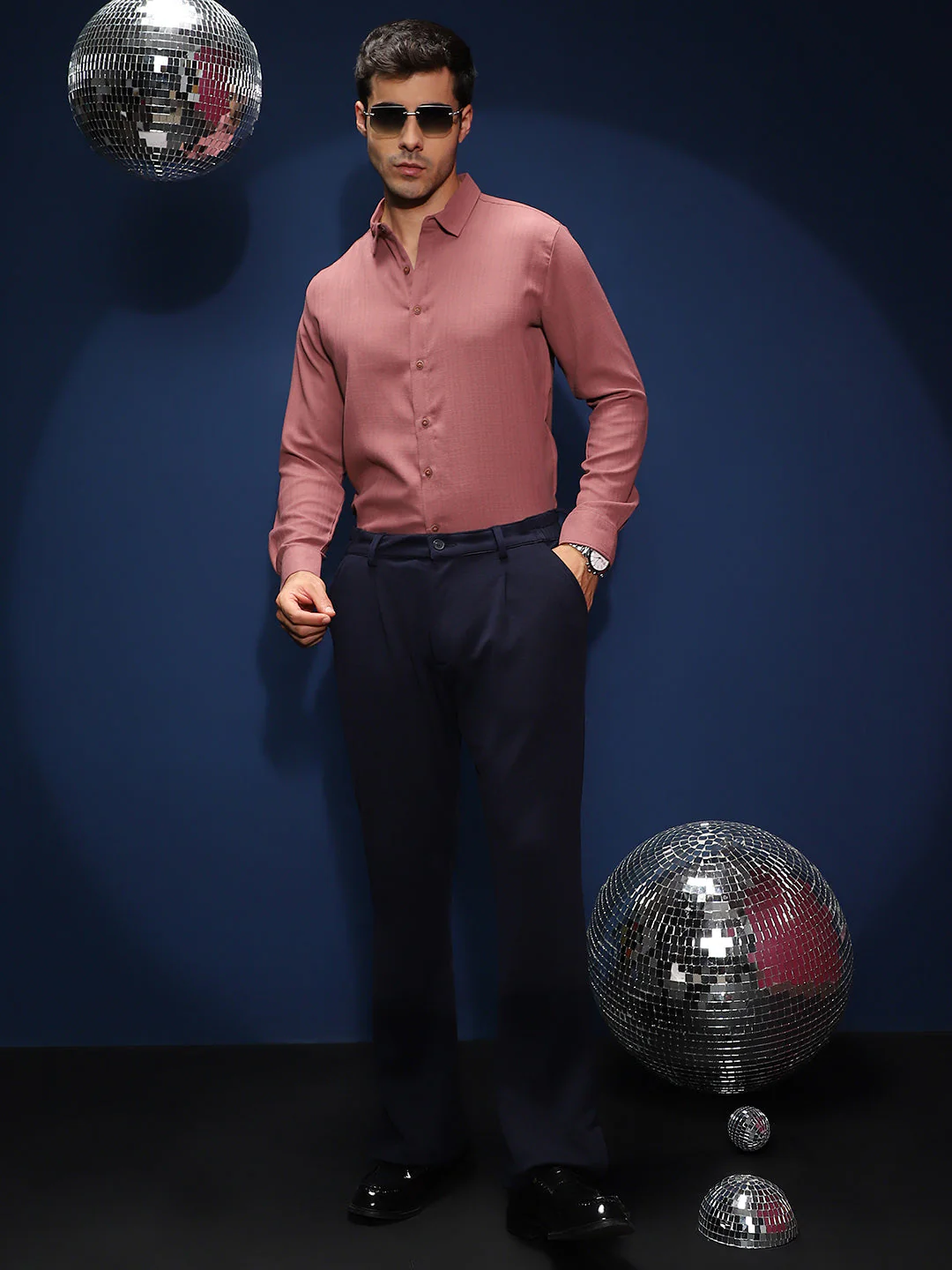 Solid-Woven Regular Shirt - Image 6