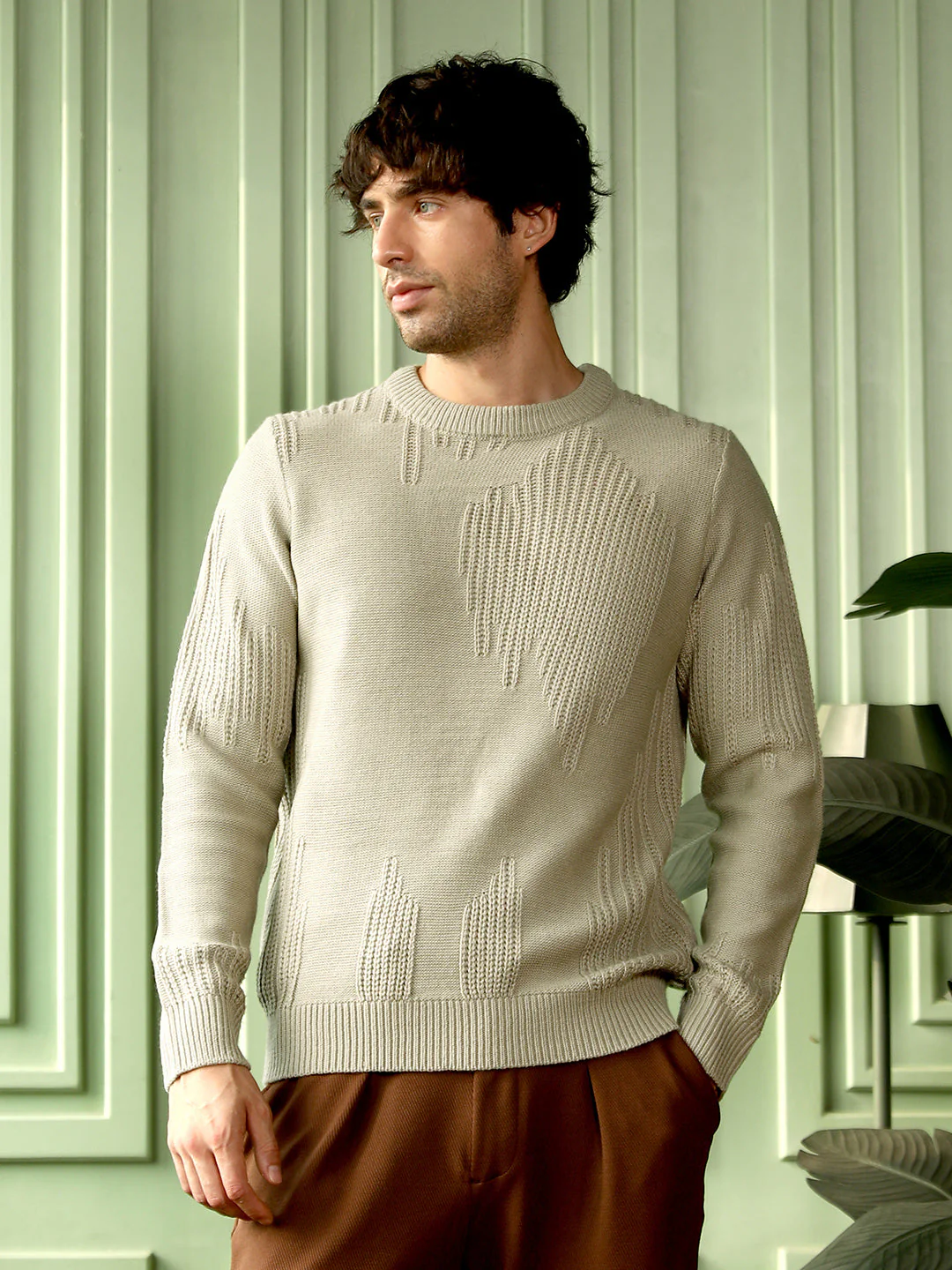 Drip-Jacquard Pullover Sweater - Image 2