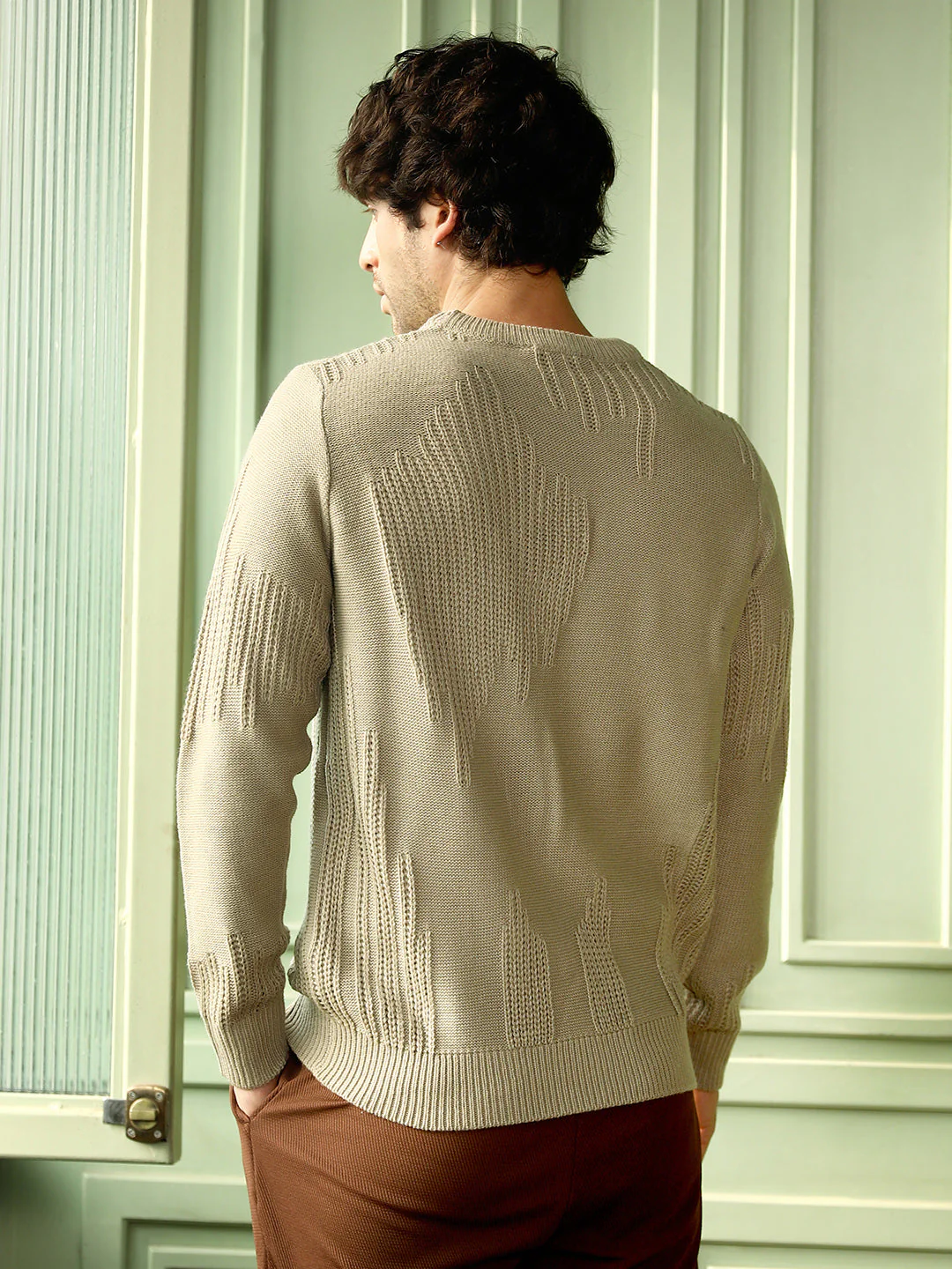 Drip-Jacquard Pullover Sweater - Image 4