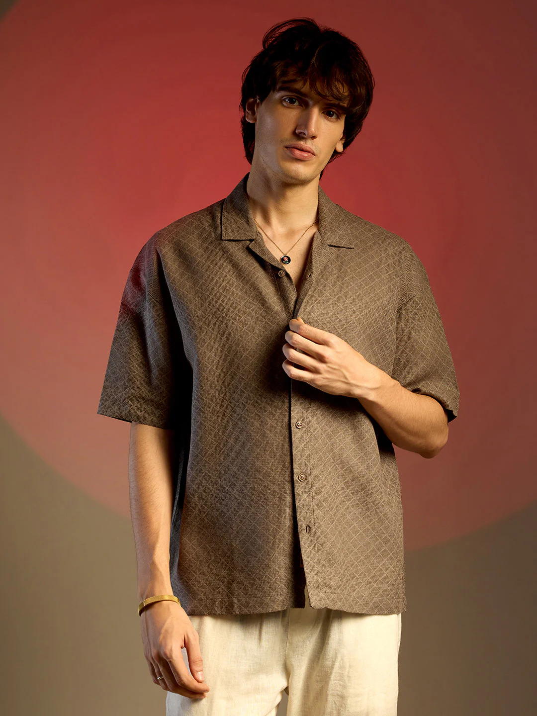 Quad-Lined Oversized Shirt - Image 2