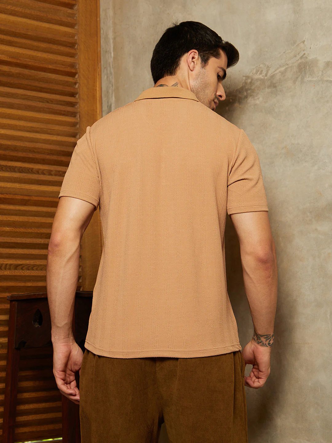 Rope-Tactile Cuban Polo T-Shirt - Image 4