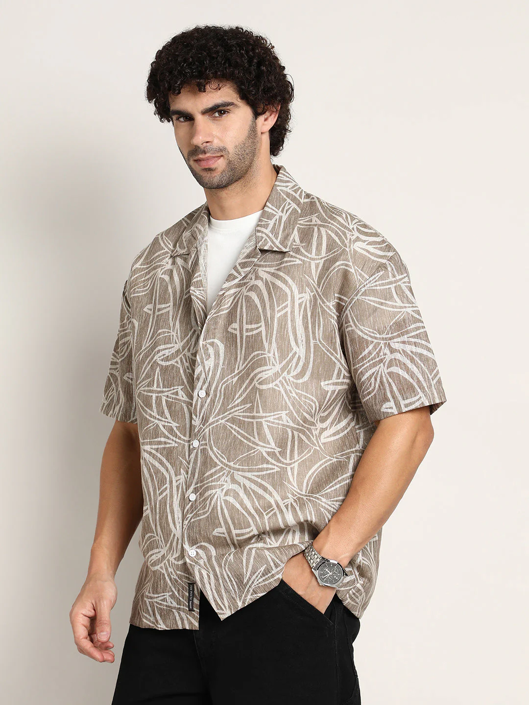 Vine-Lines Resort Oversized Shirt - Image 3