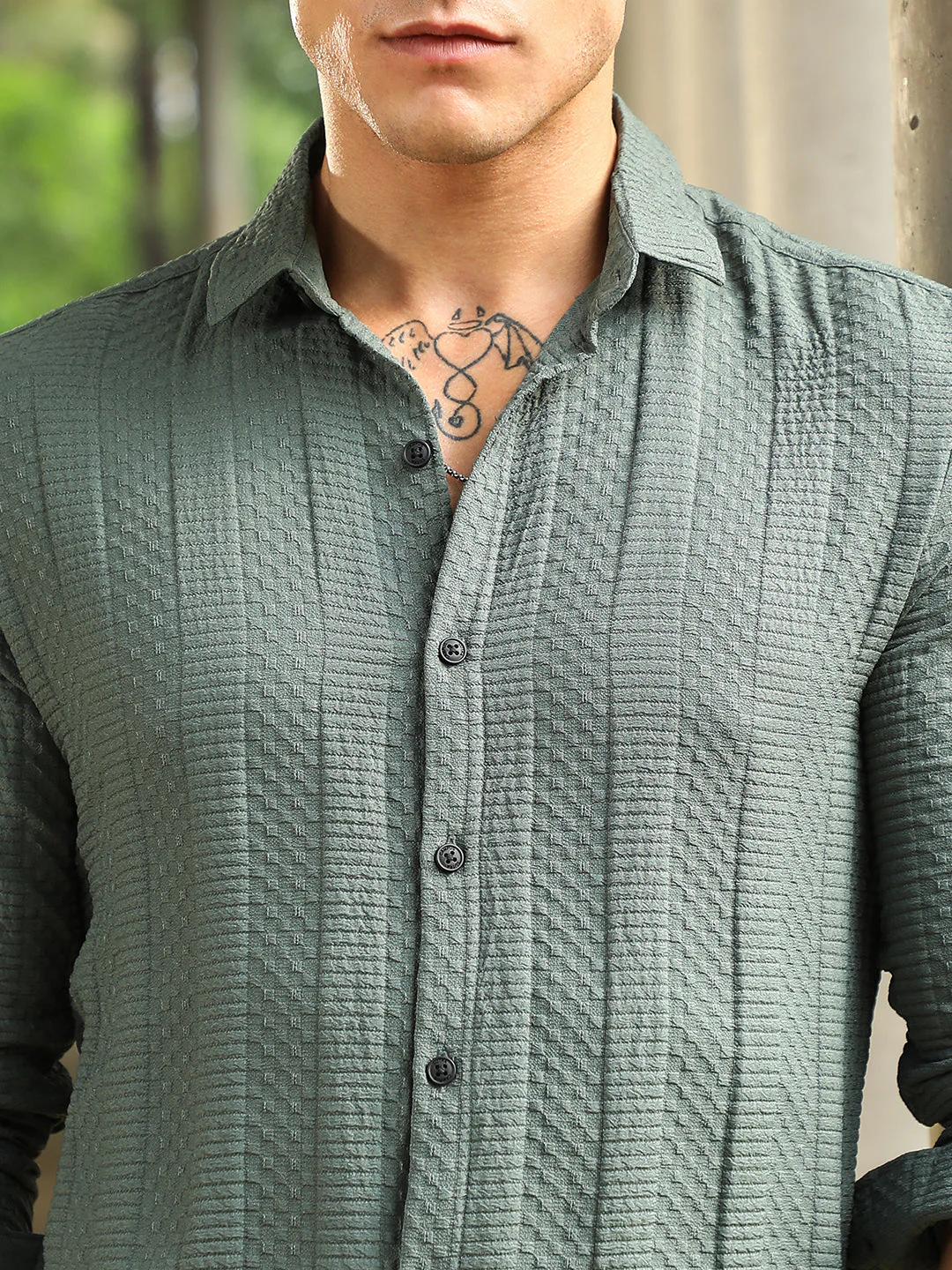 Parallel-Check Tactile Shirt - Image 7