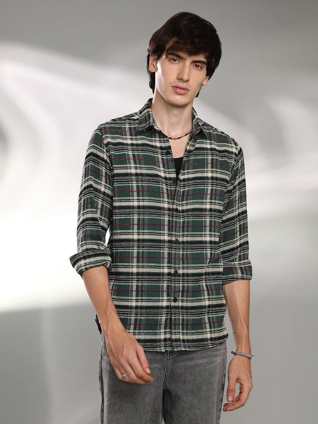 Woven Plaid Shirt - Image 2