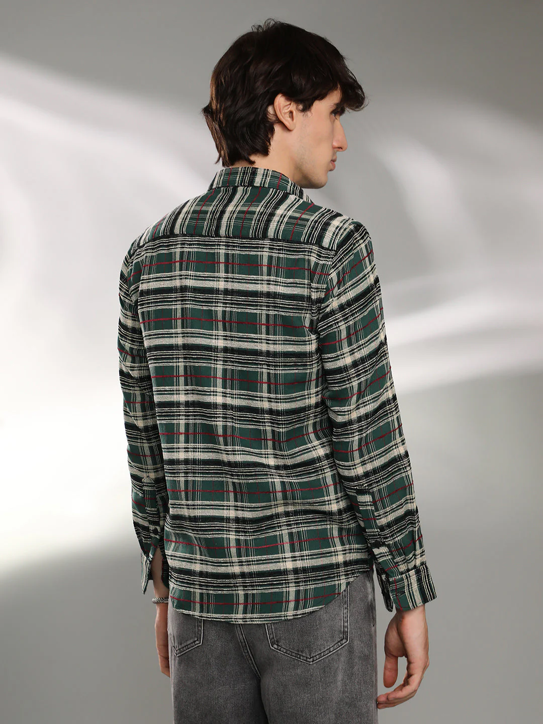 Woven Plaid Shirt - Image 4