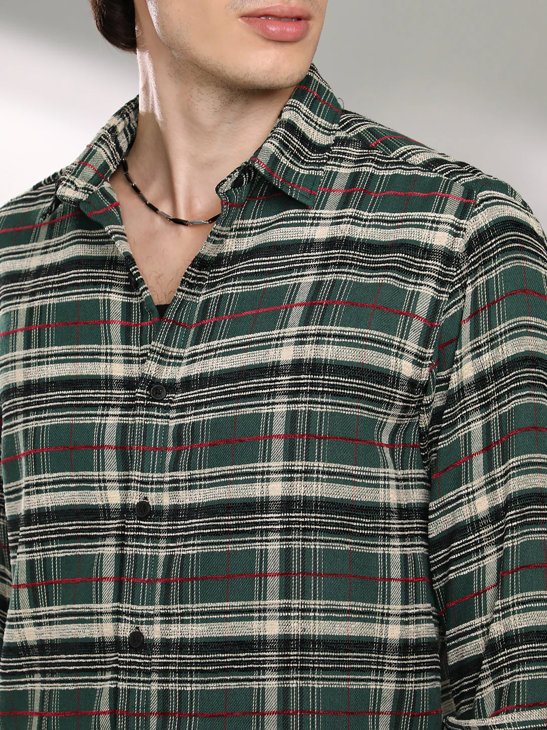 Woven Plaid Shirt - Image 7
