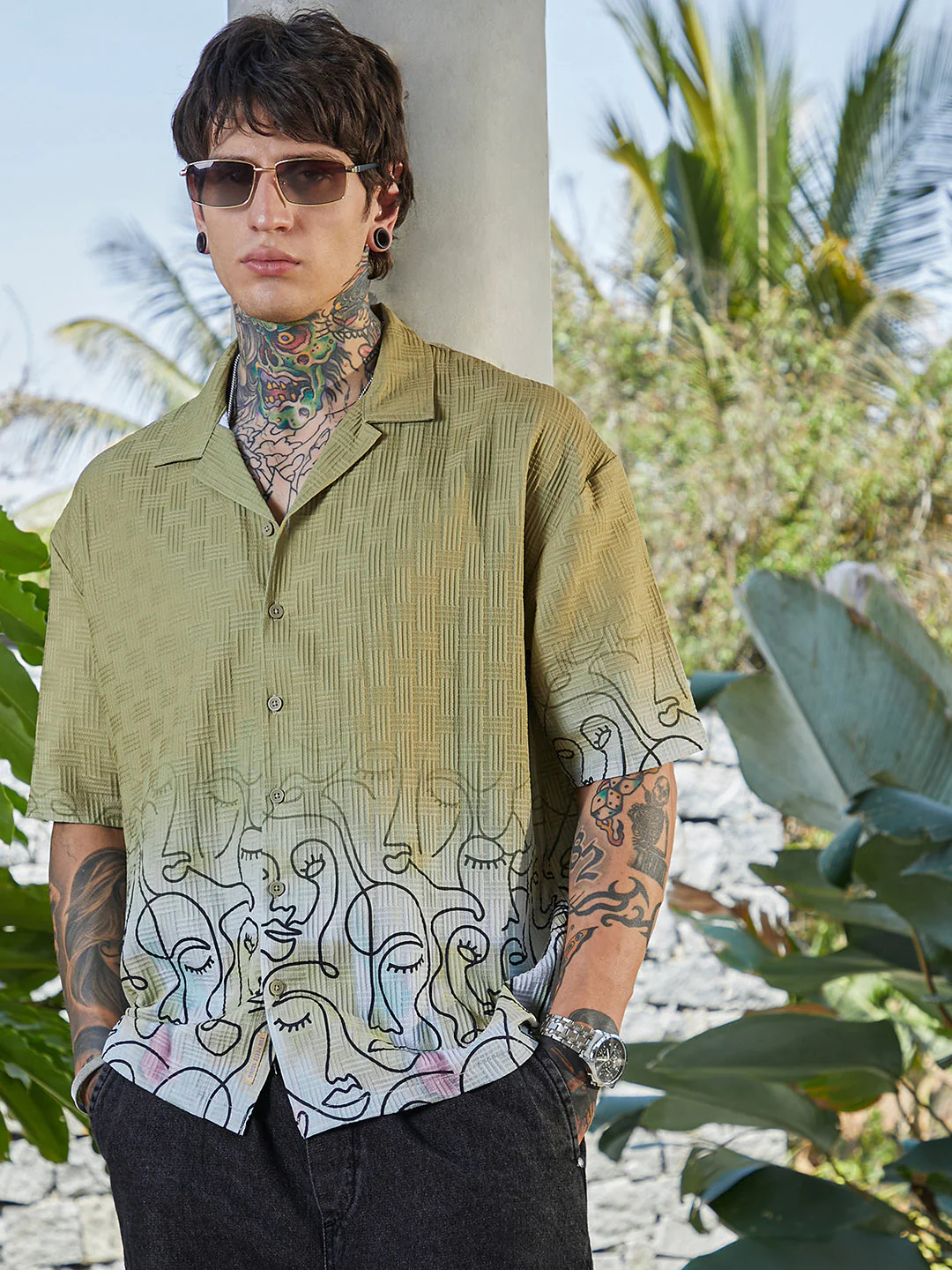 Faces-Ombre Oversized Shirt