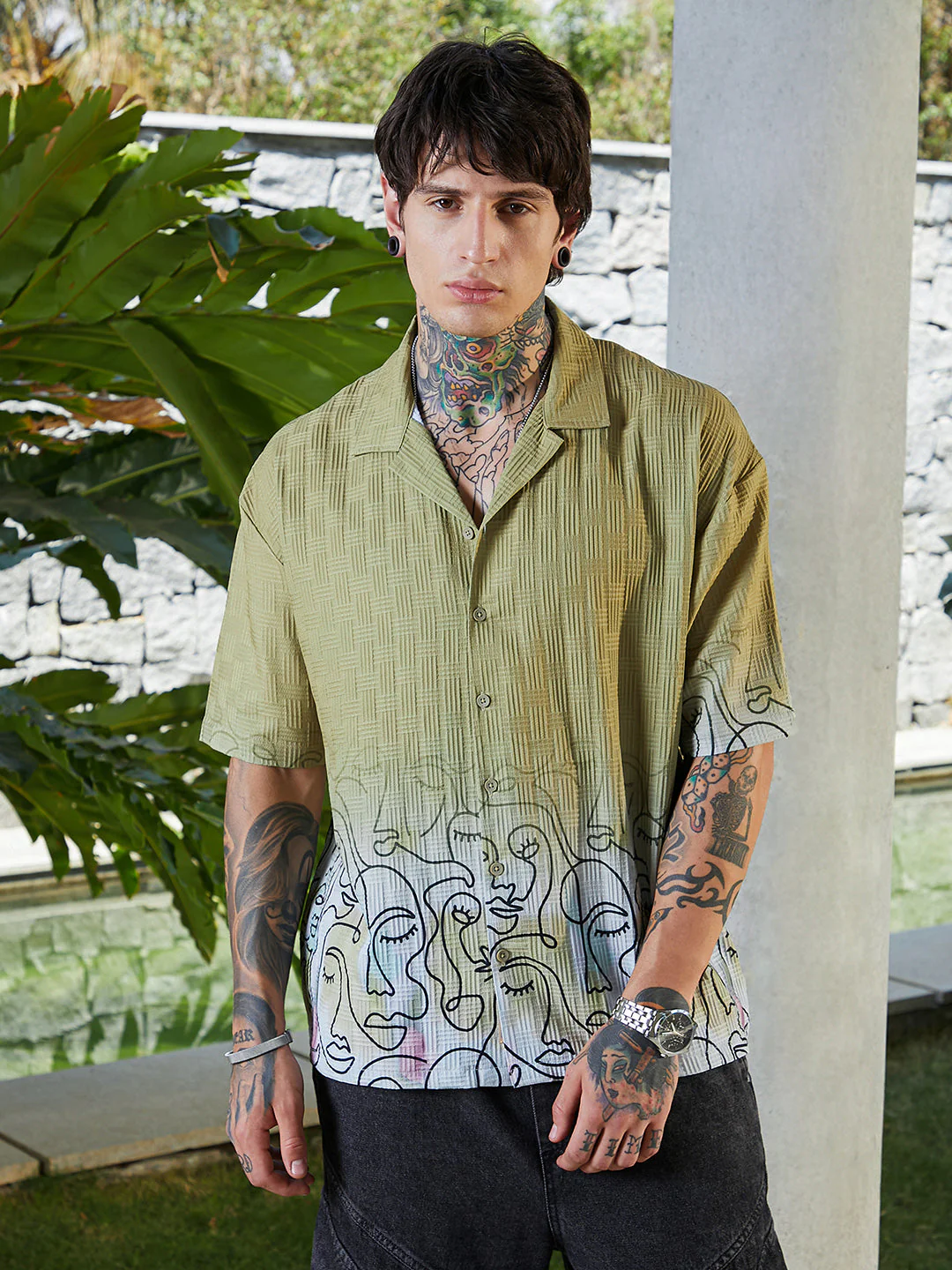 Faces-Ombre Oversized Shirt - Image 2