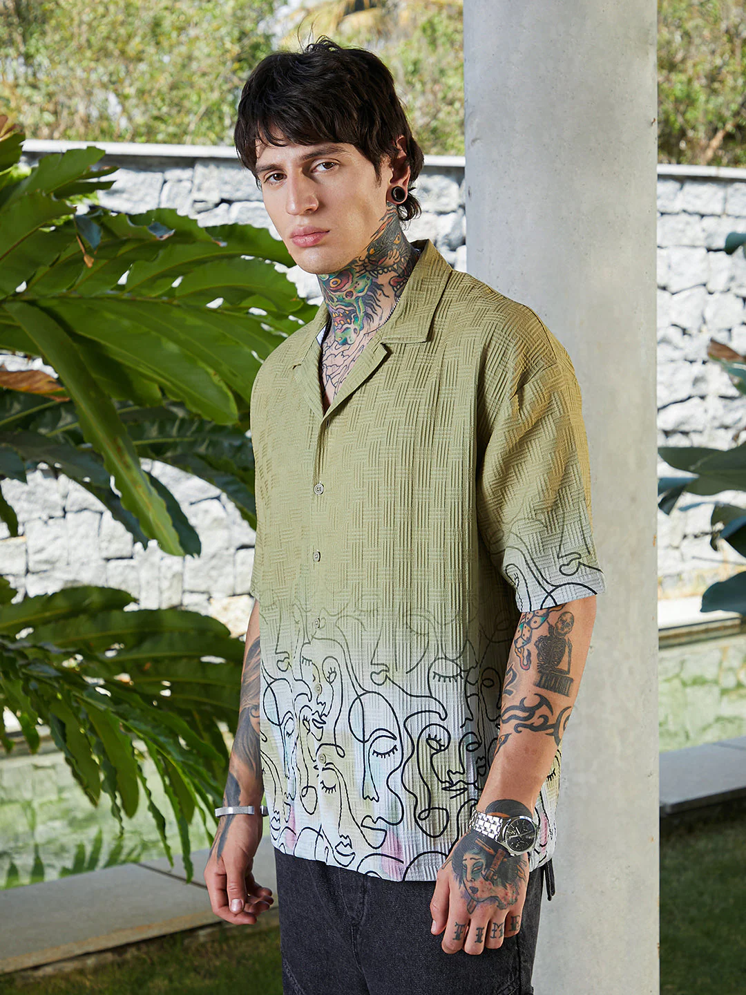Faces-Ombre Oversized Shirt - Image 3