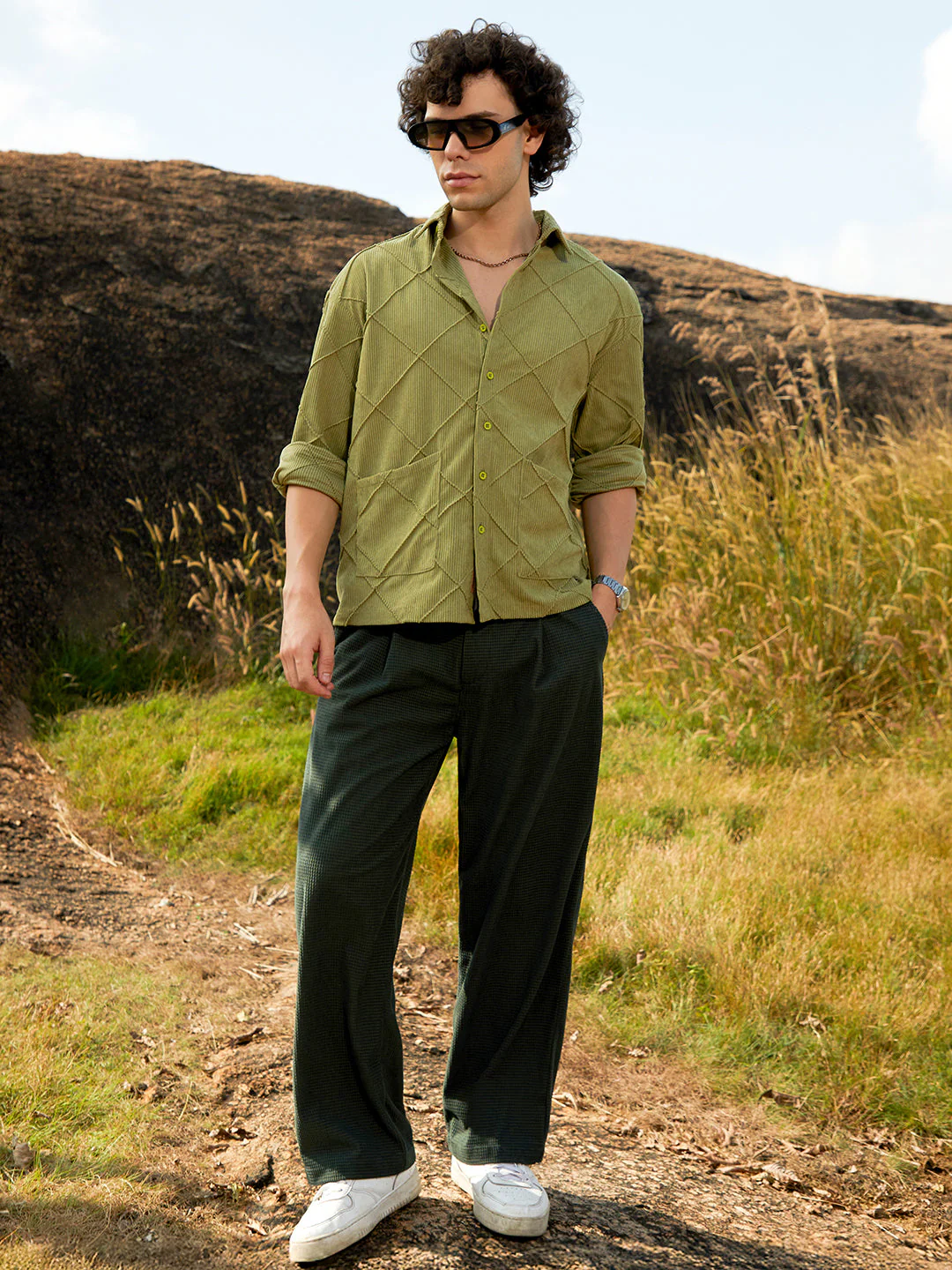 Grid-Corduroy Shirt - Image 6